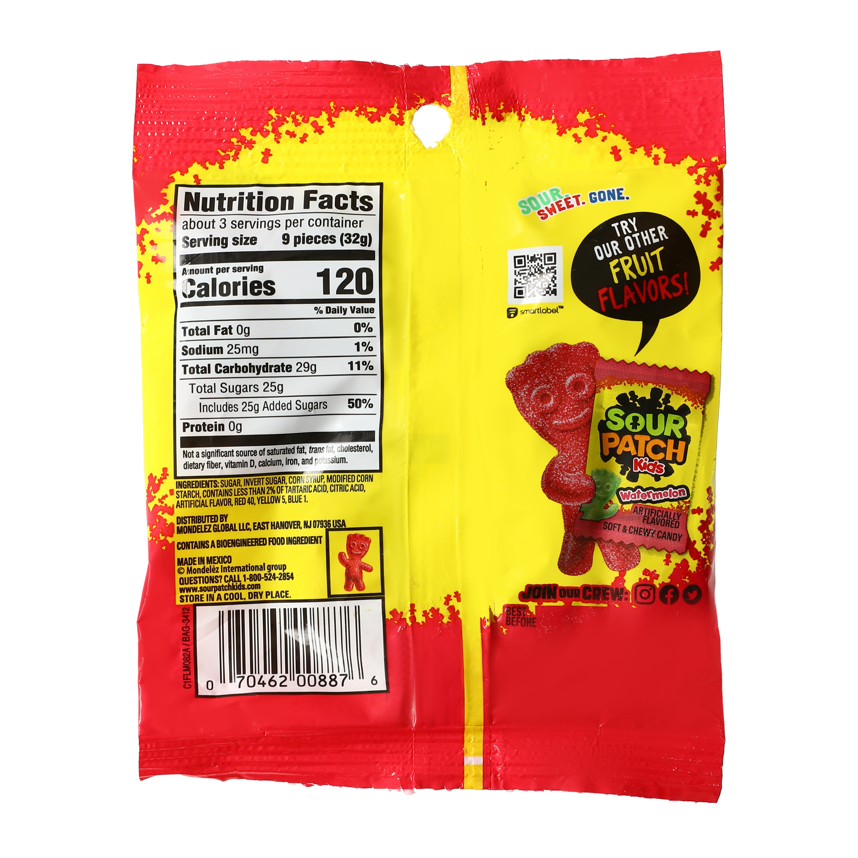 strawberry sour patch kids® 3.6oz bag