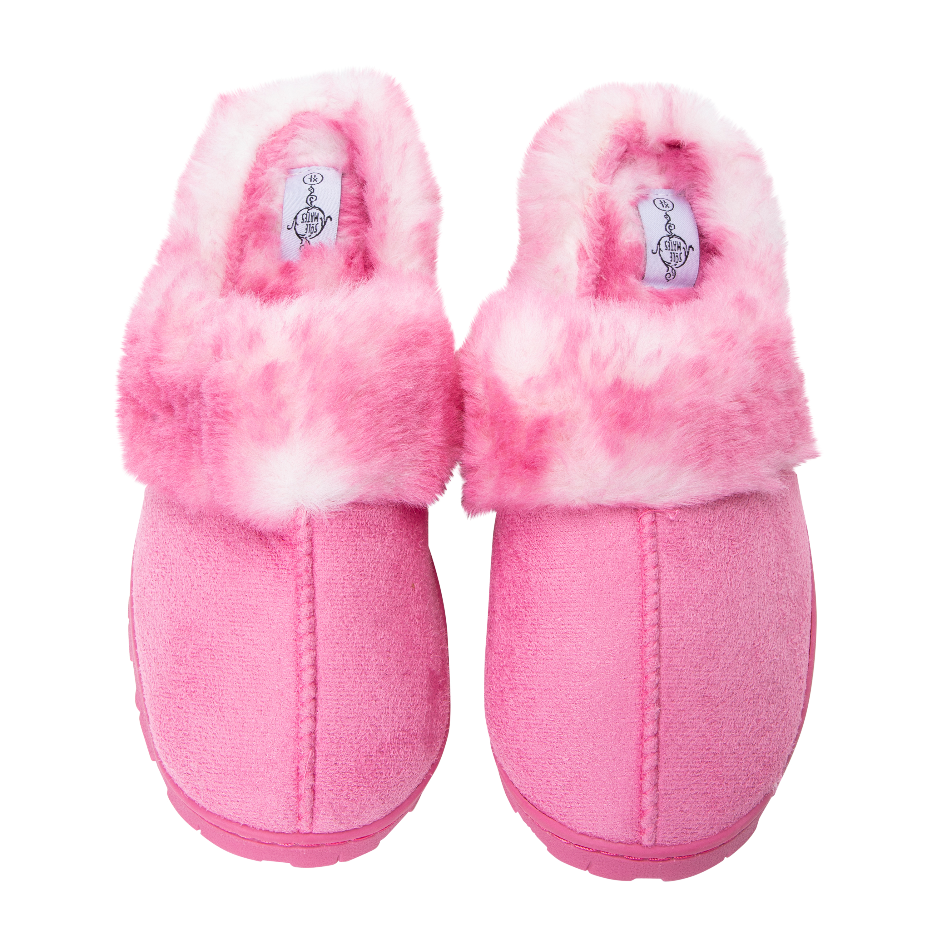 Fluffy Lug Sole Scuff Slippers