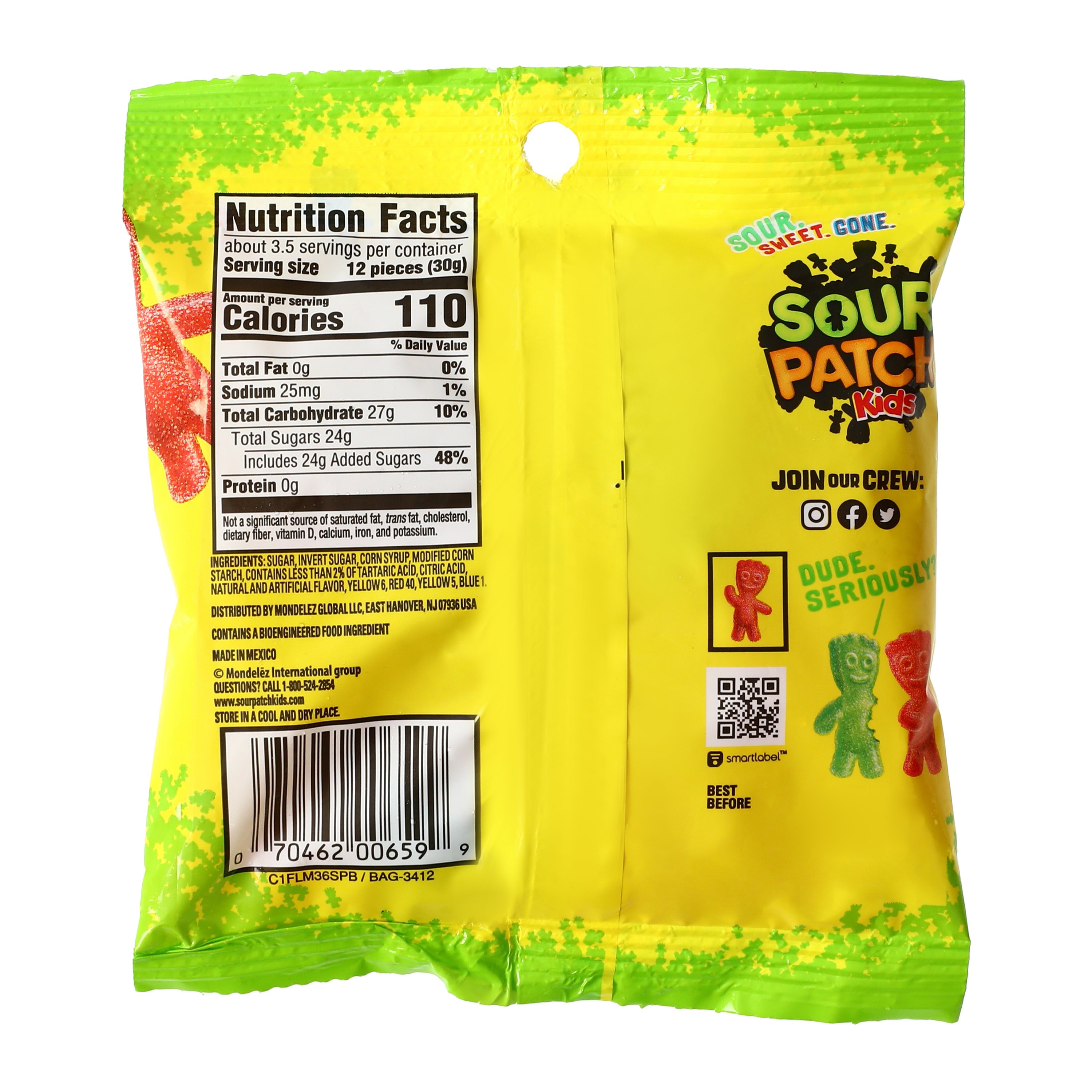 sour patch kids® candy 3.6oz