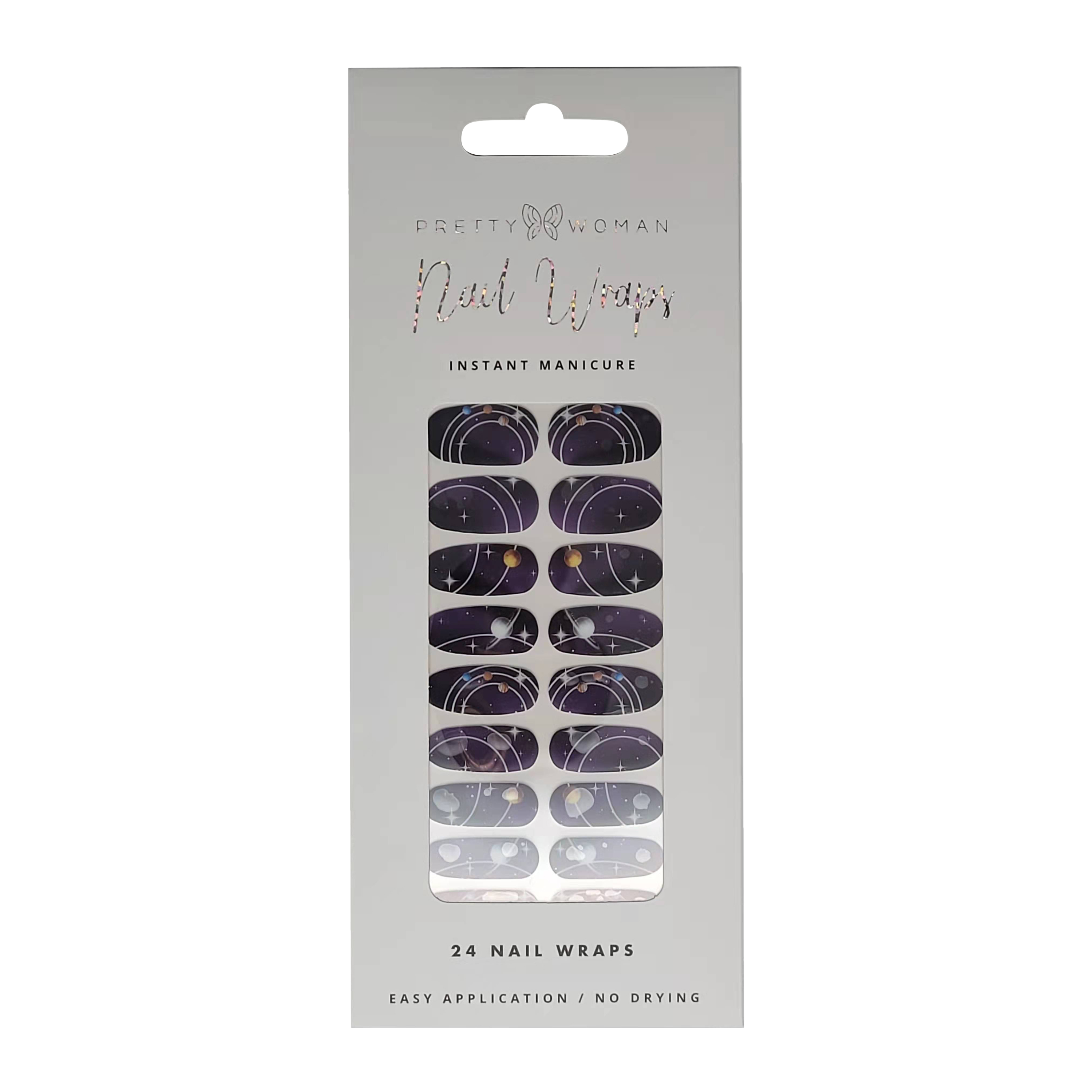 Pretty Woman Nail Wraps 24-Count - Purple Space