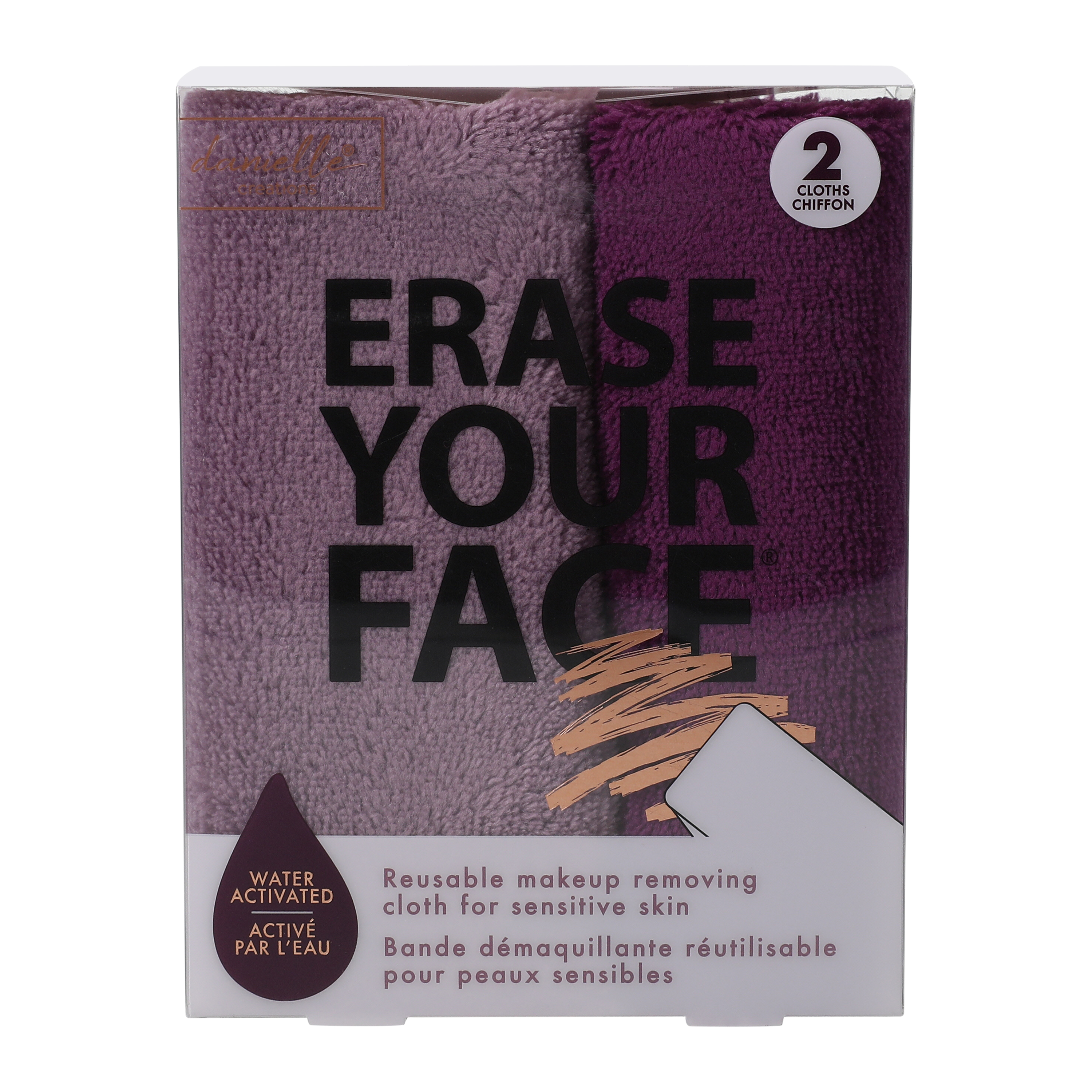 Danielle Creations® Erase Your Face Makeup Removing Cloths 2-Count