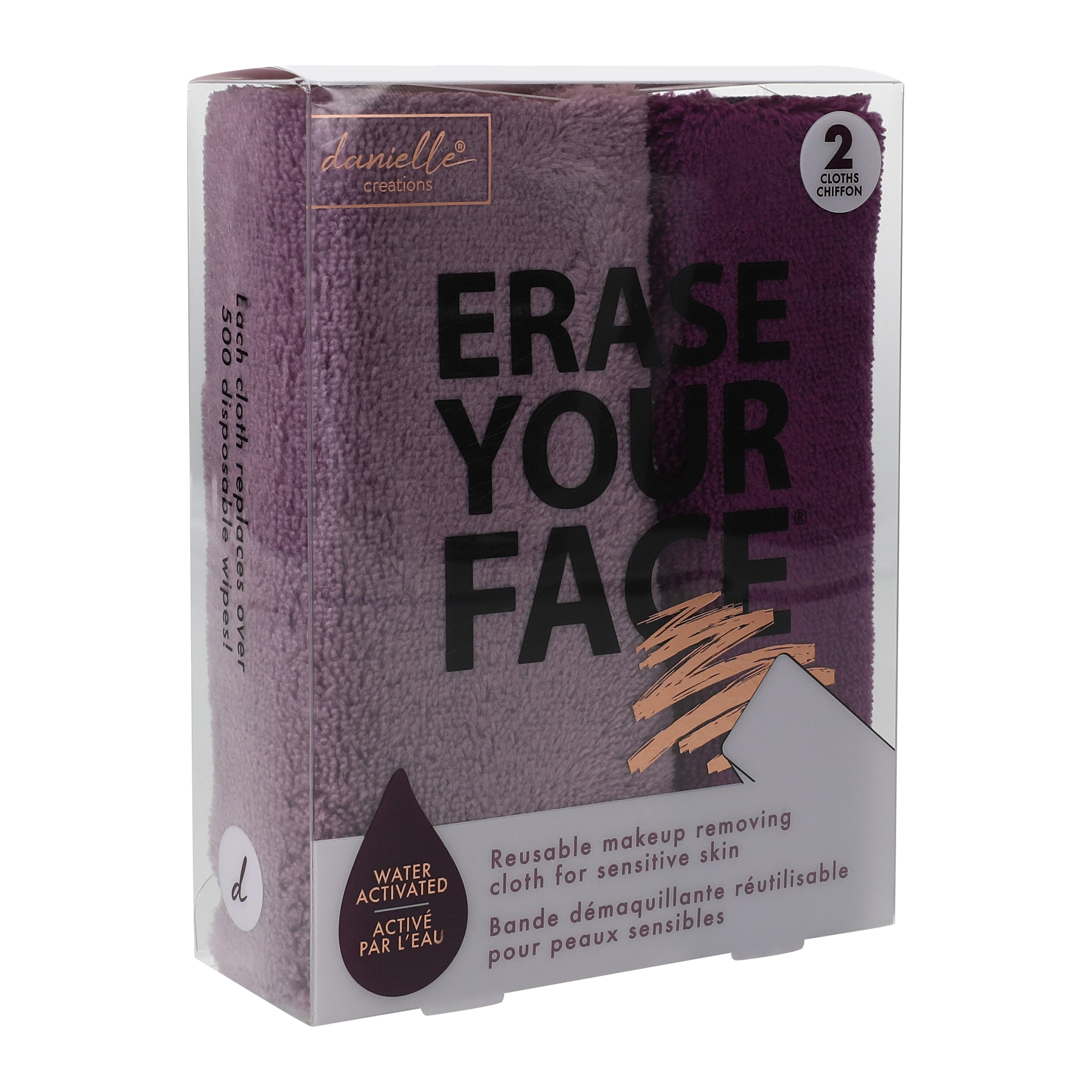 Danielle Creations® Erase Your Face Makeup Removing Cloths 2-Count