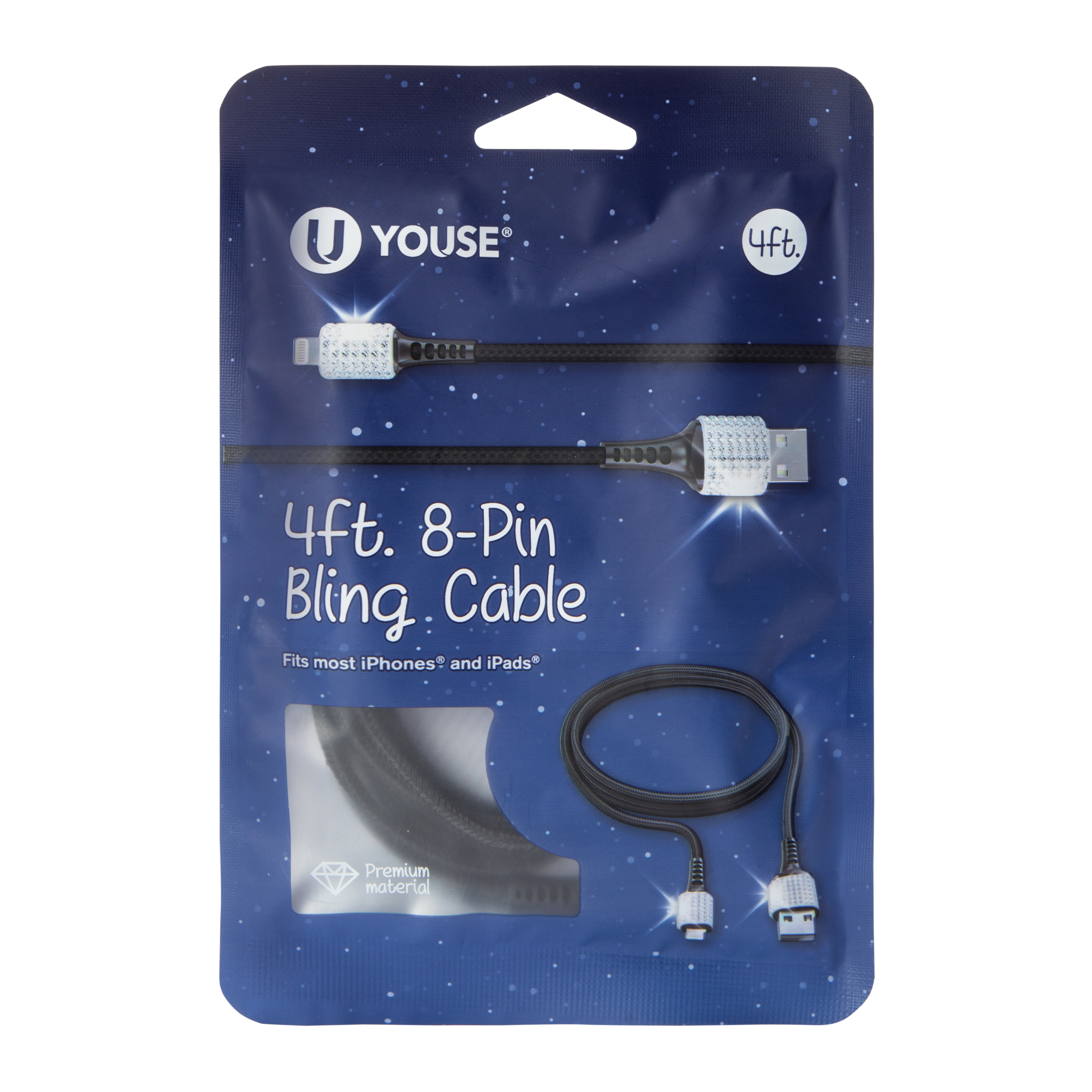 4ft 8-Pin Bling Cable