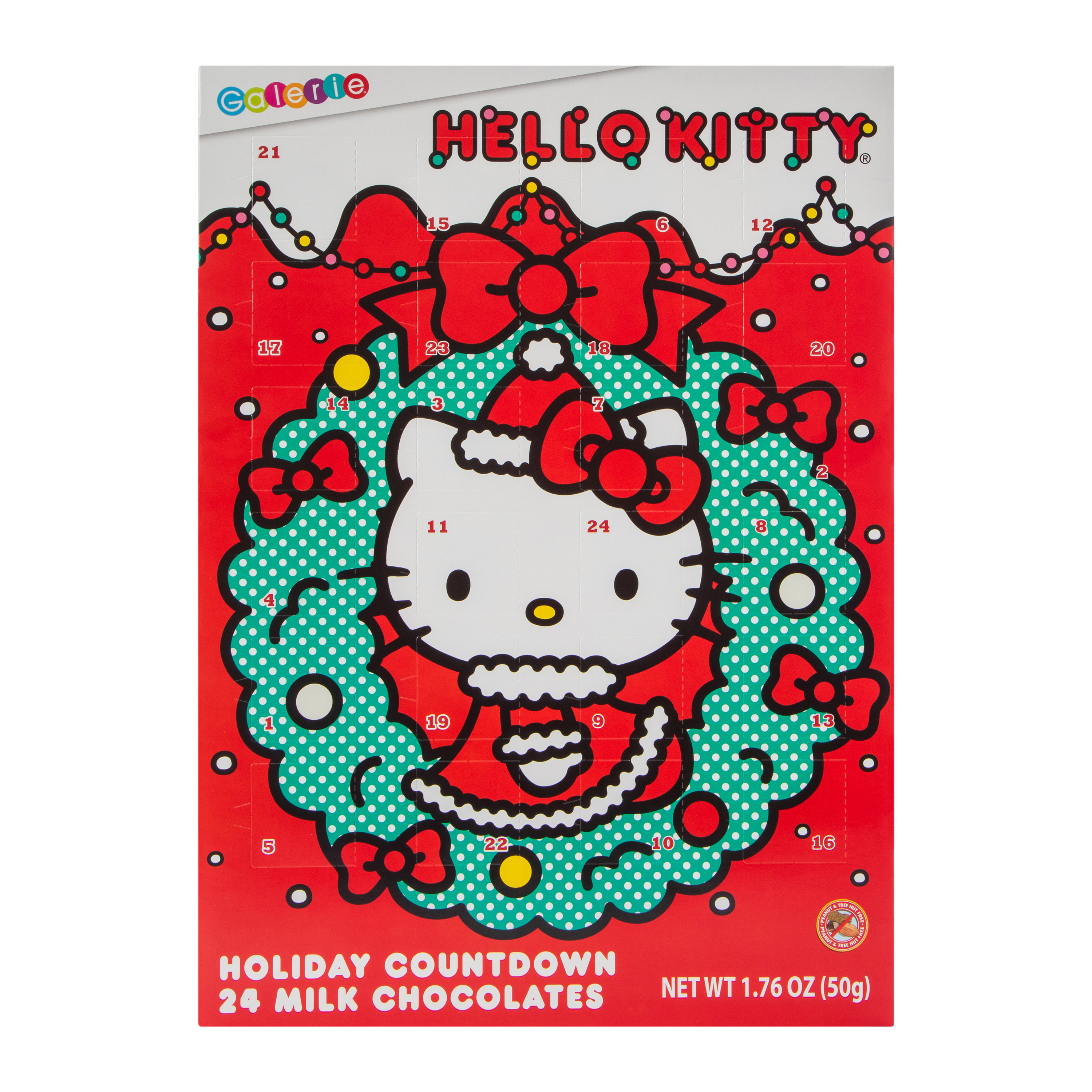 hello kitty® milk chocolate holiday countdown calendar