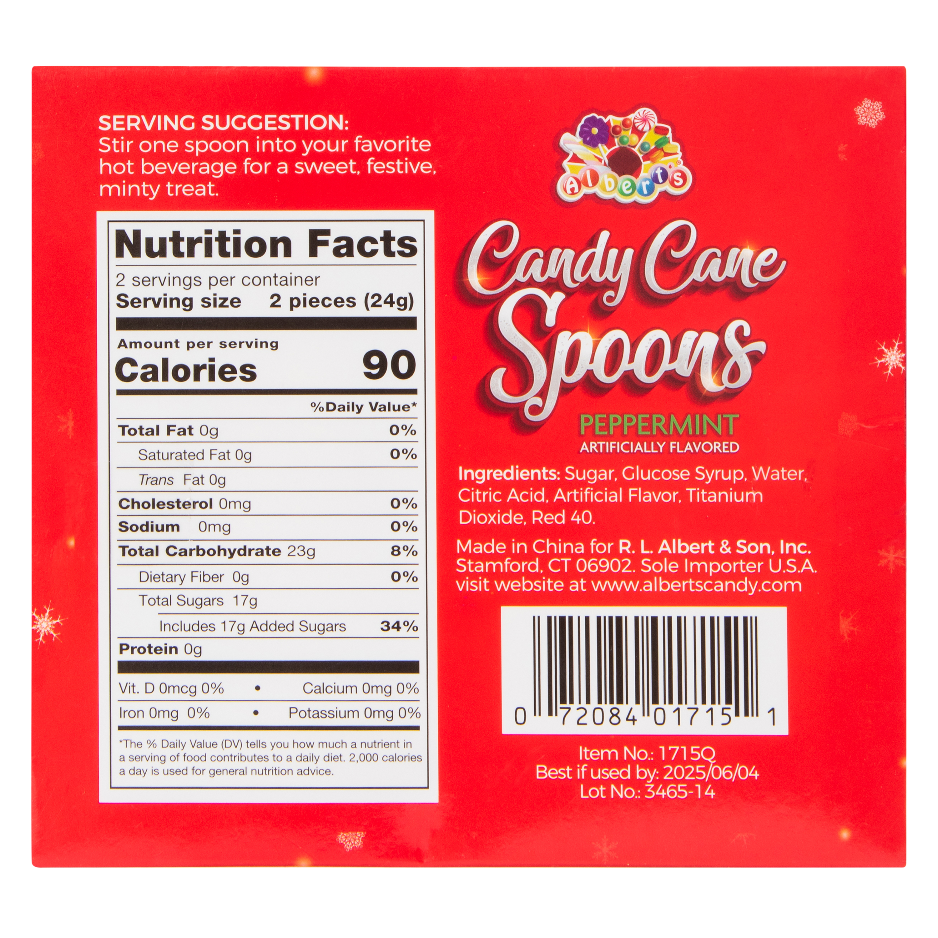 candy cane spoons 4-pack