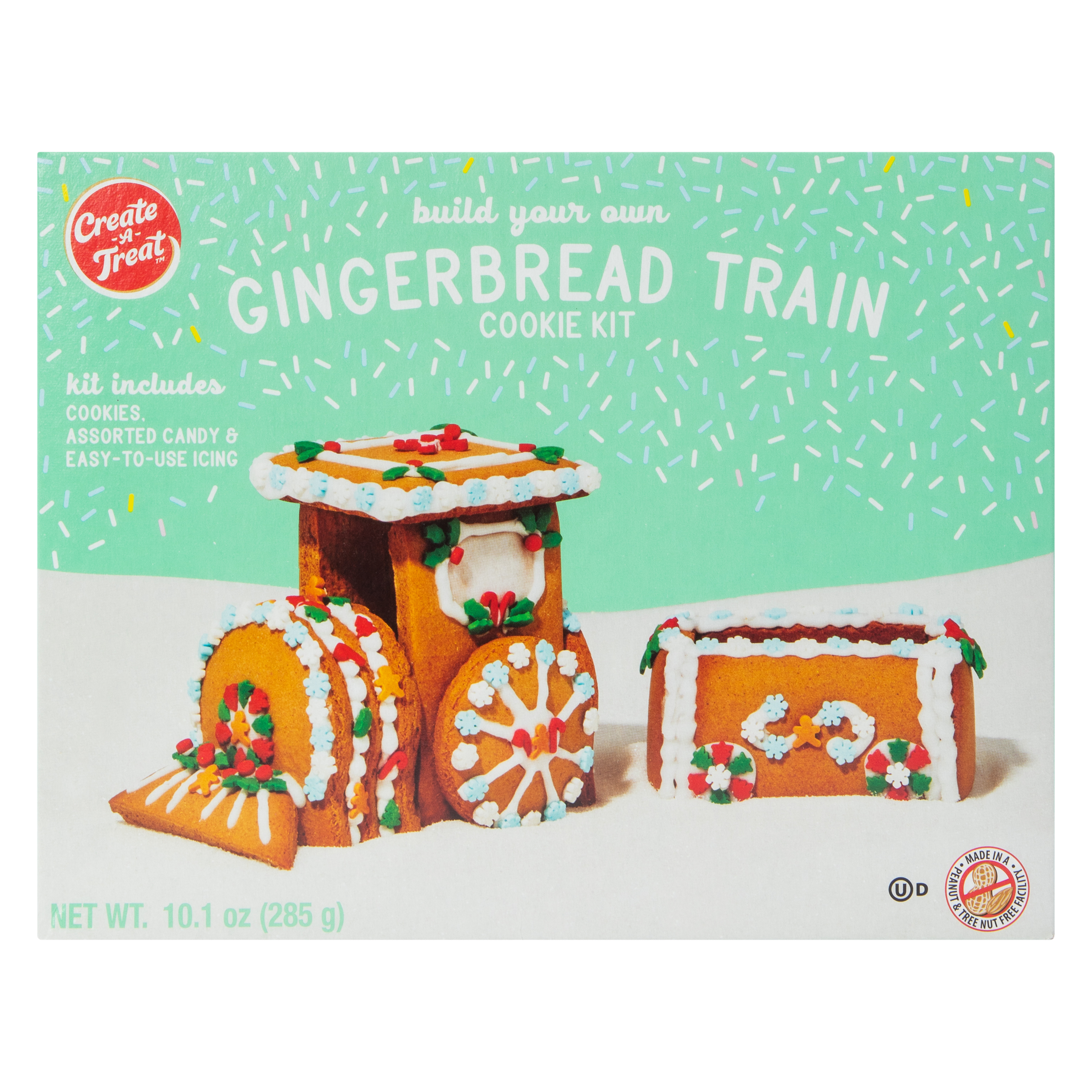 build your own gingerbread train kit
