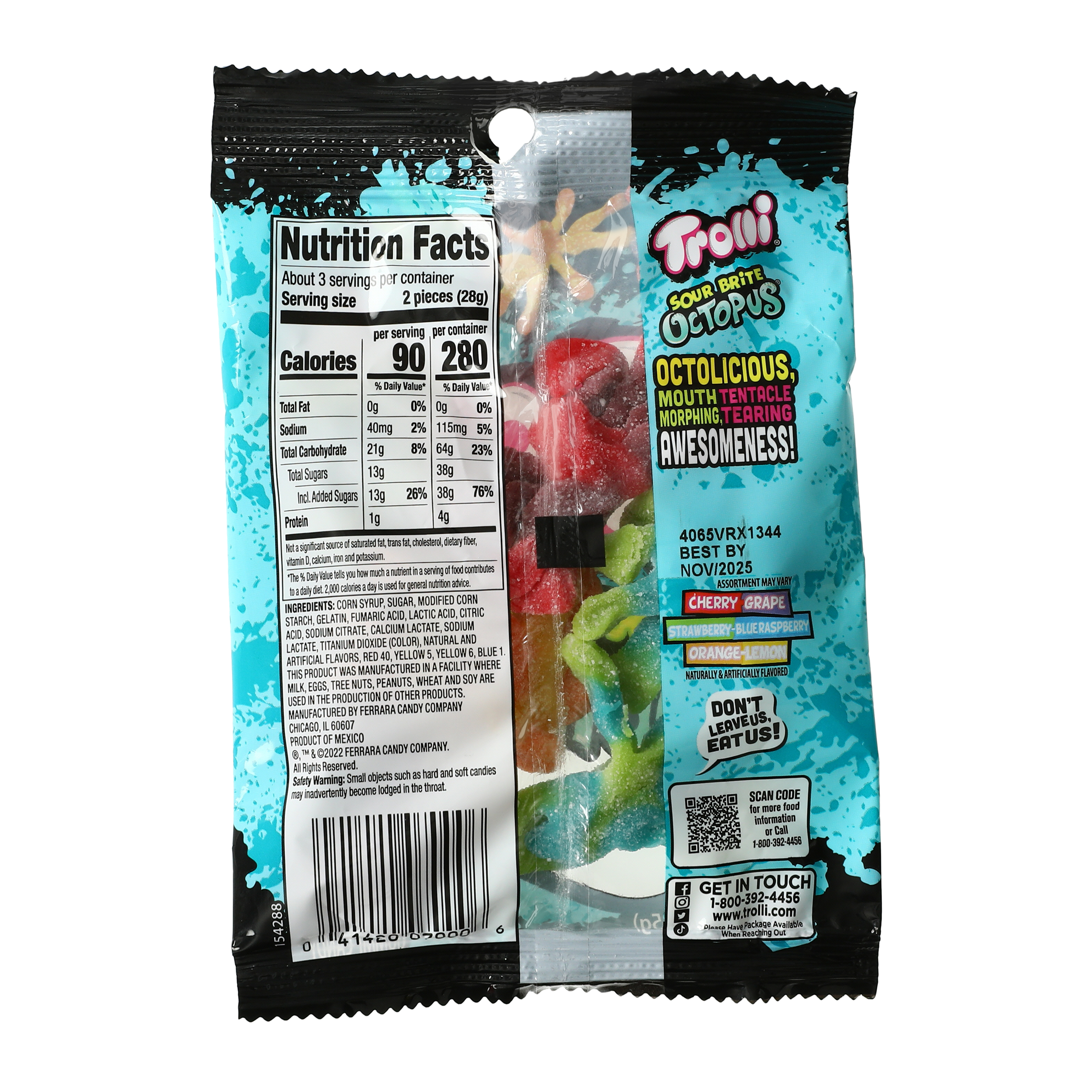 trolli® sour brite octopus gummy candy 3oz