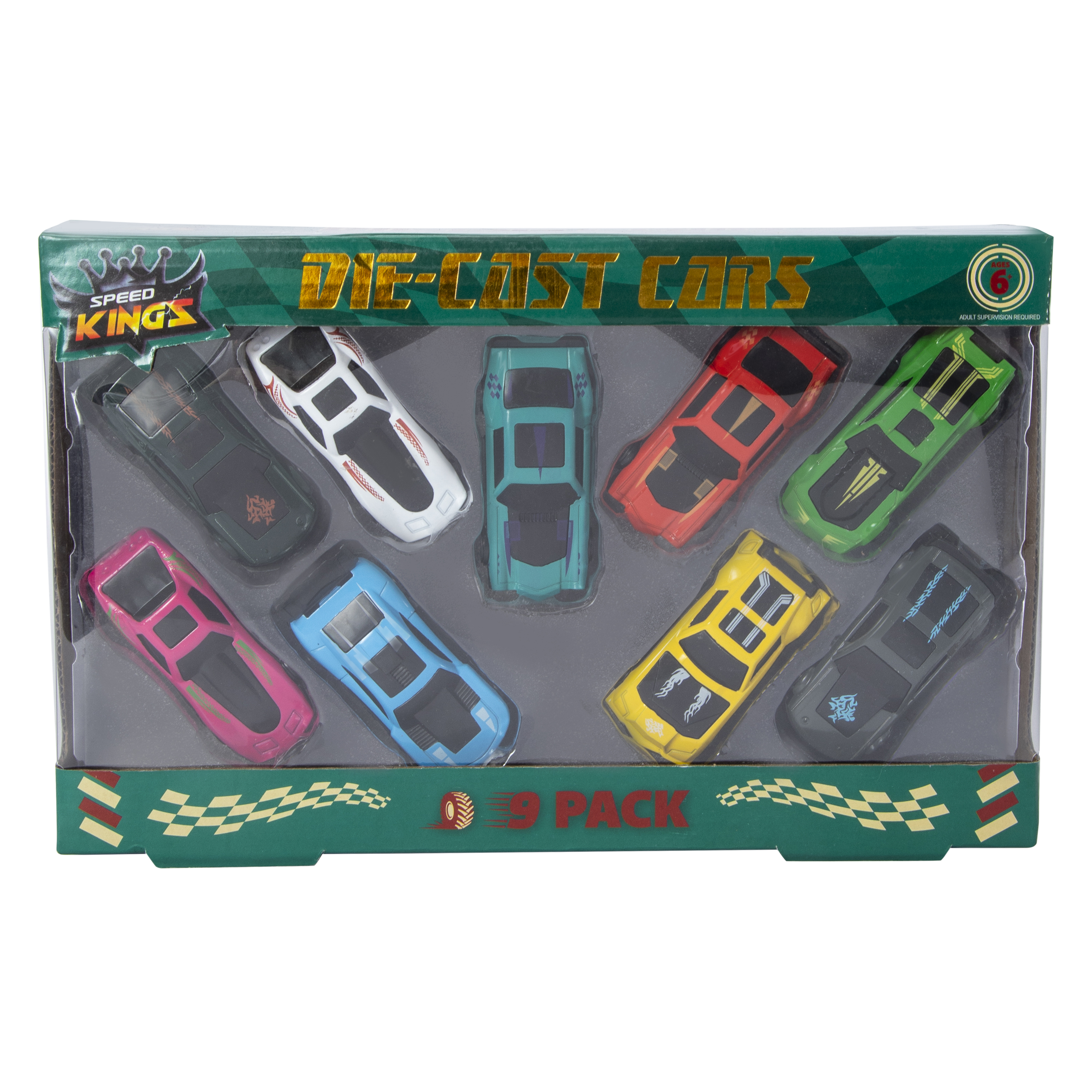 Speed Kingz Die-Cast Cars 9-Count