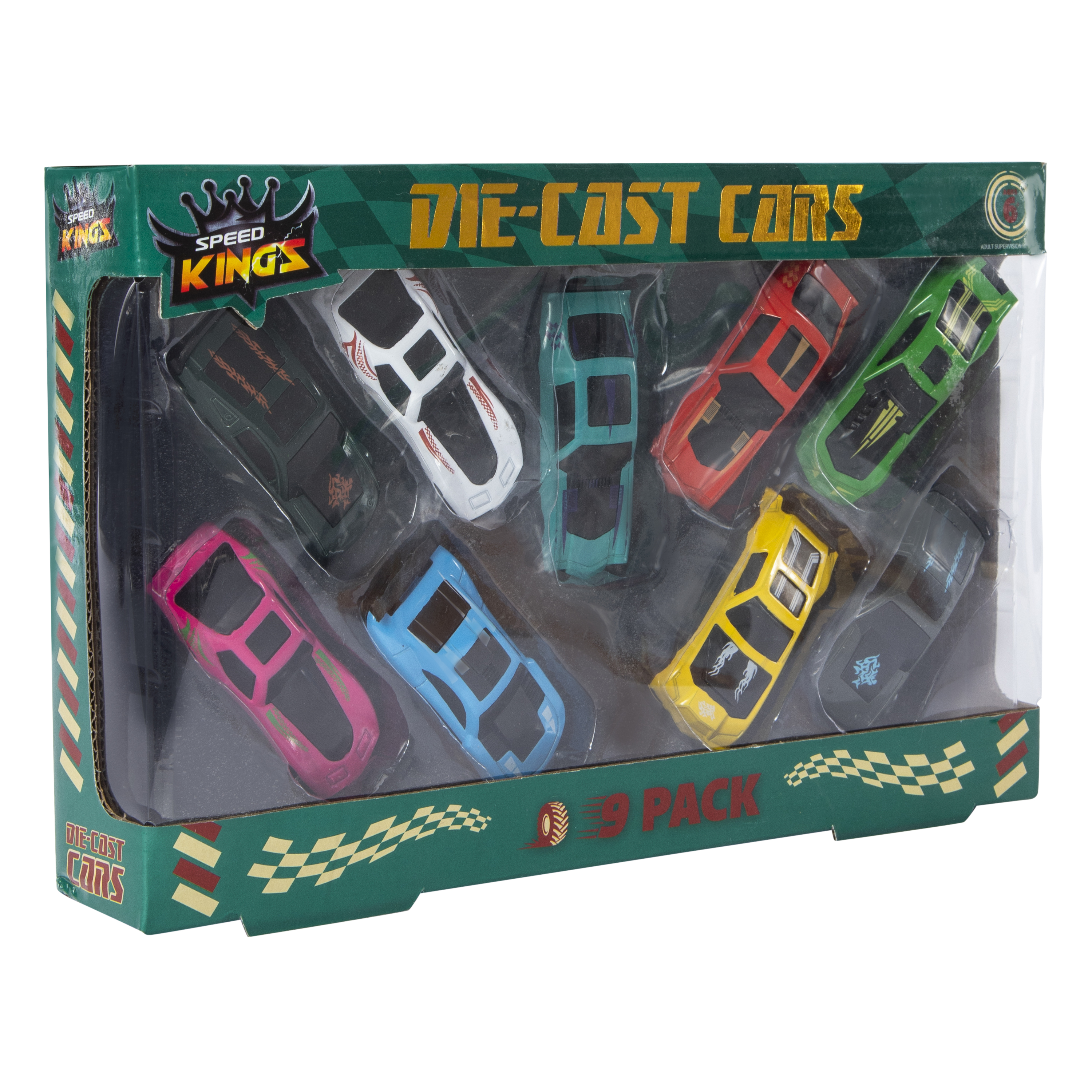 Speed Kingz Die-Cast Cars 9-Count