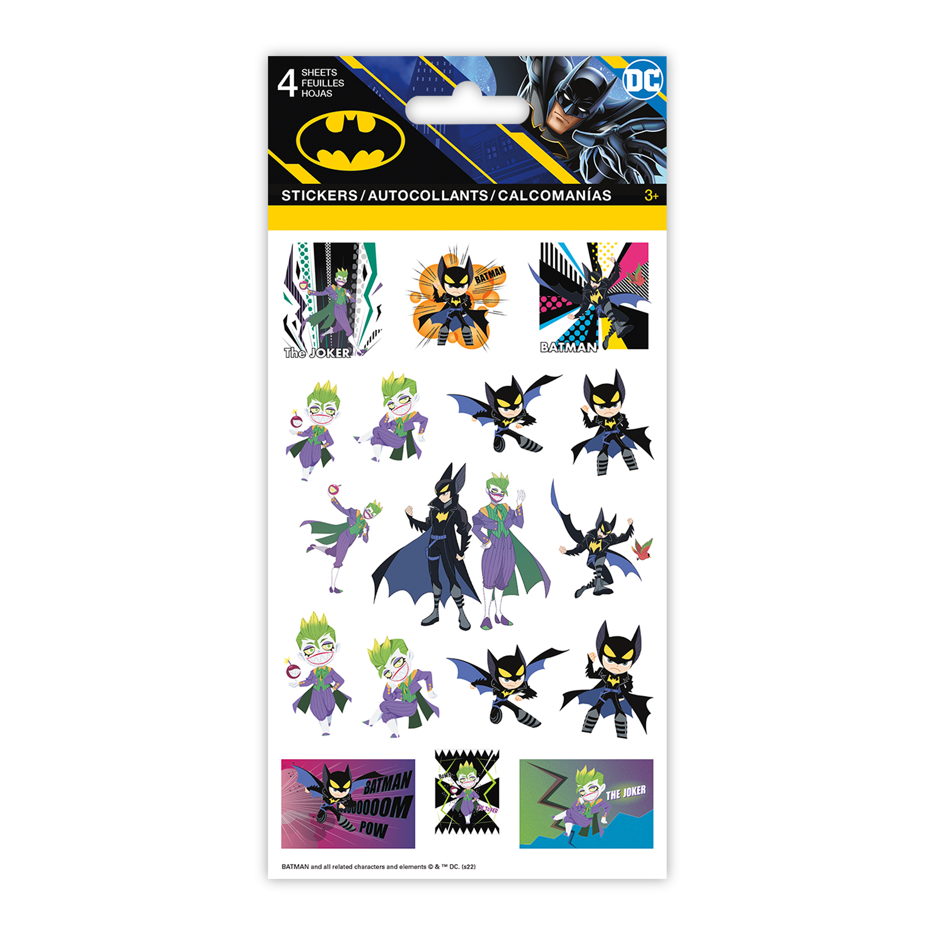 DC Batman & The Joker Stickers 4-Sheets
