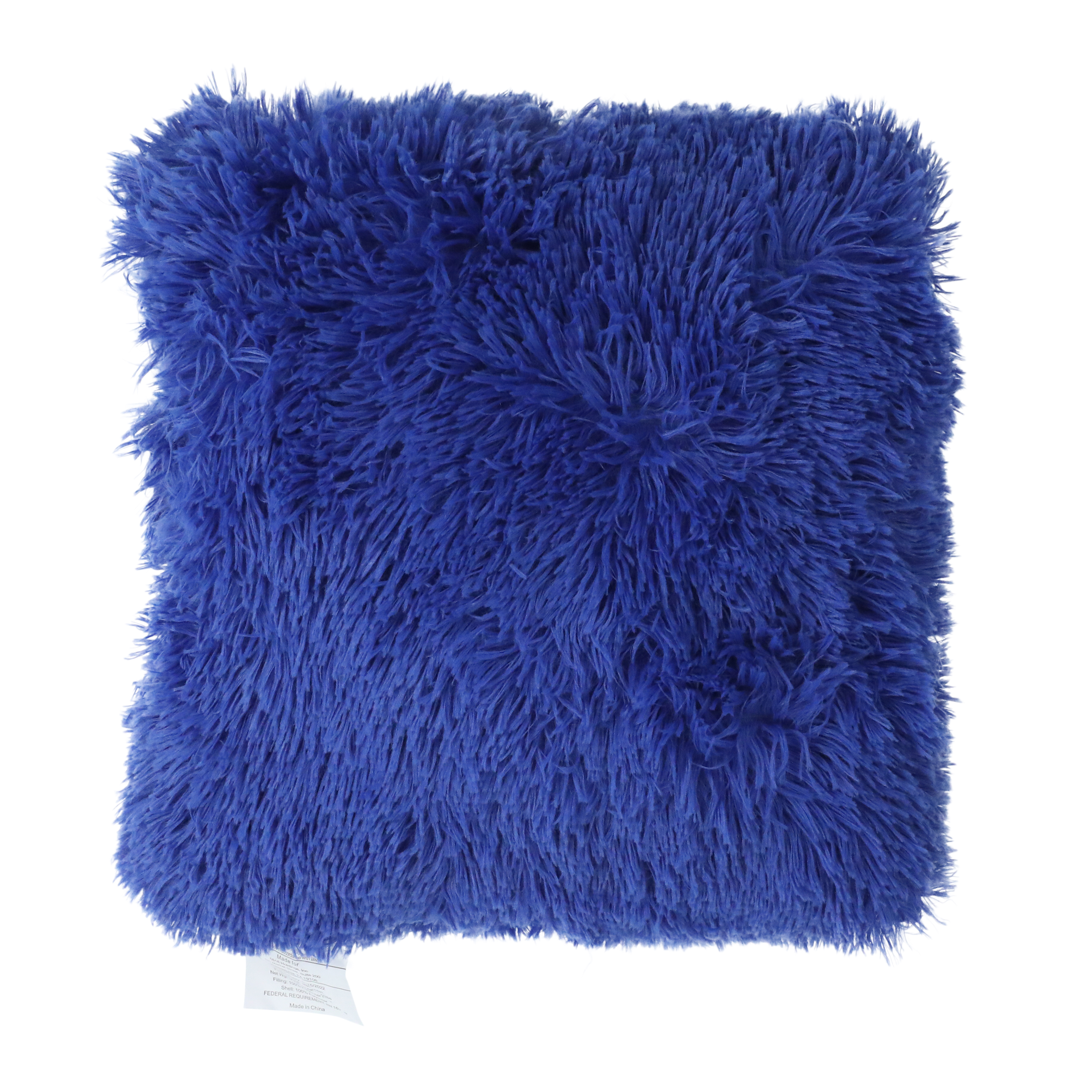 high pile faux fur pillow 16in