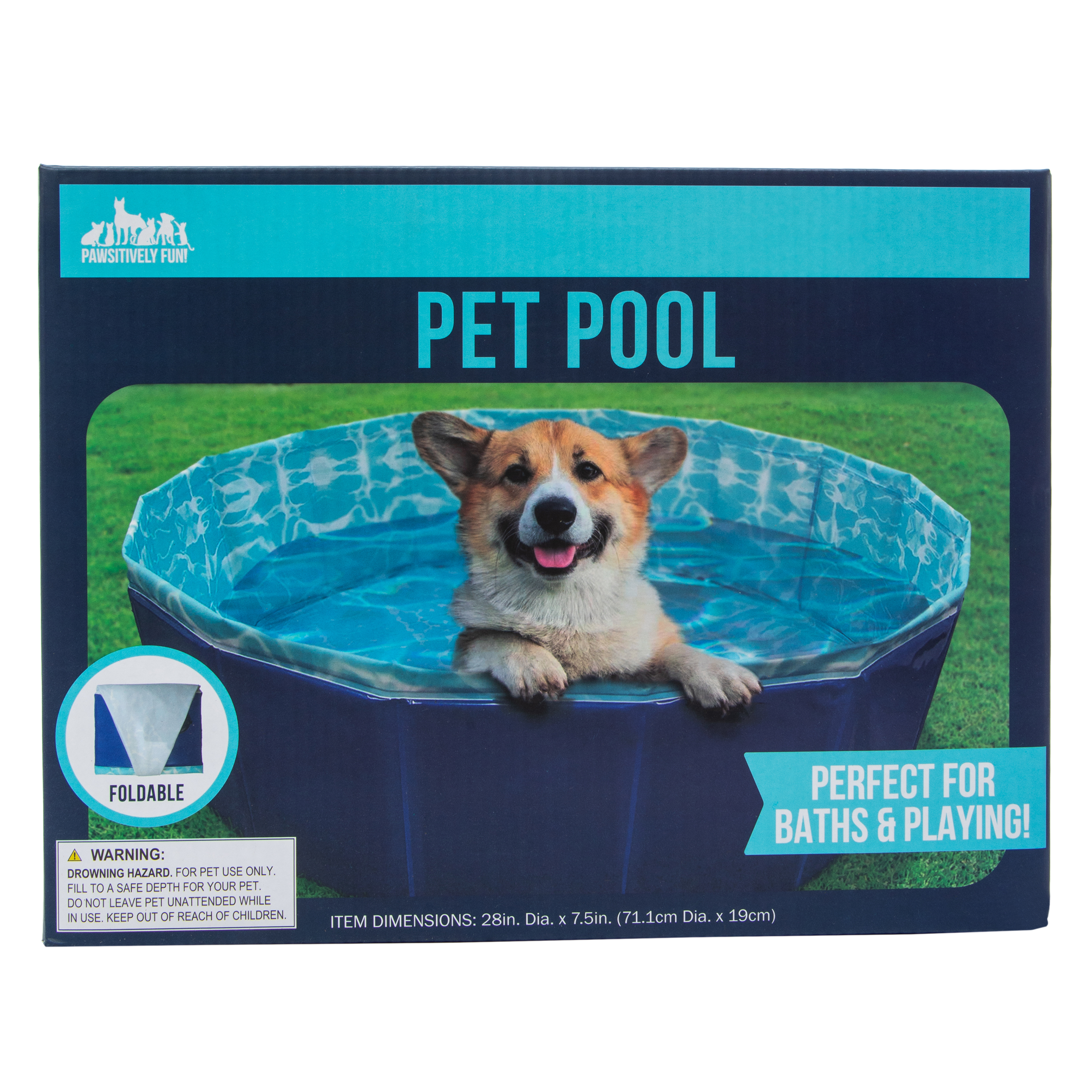 foldable pet pool 28in
