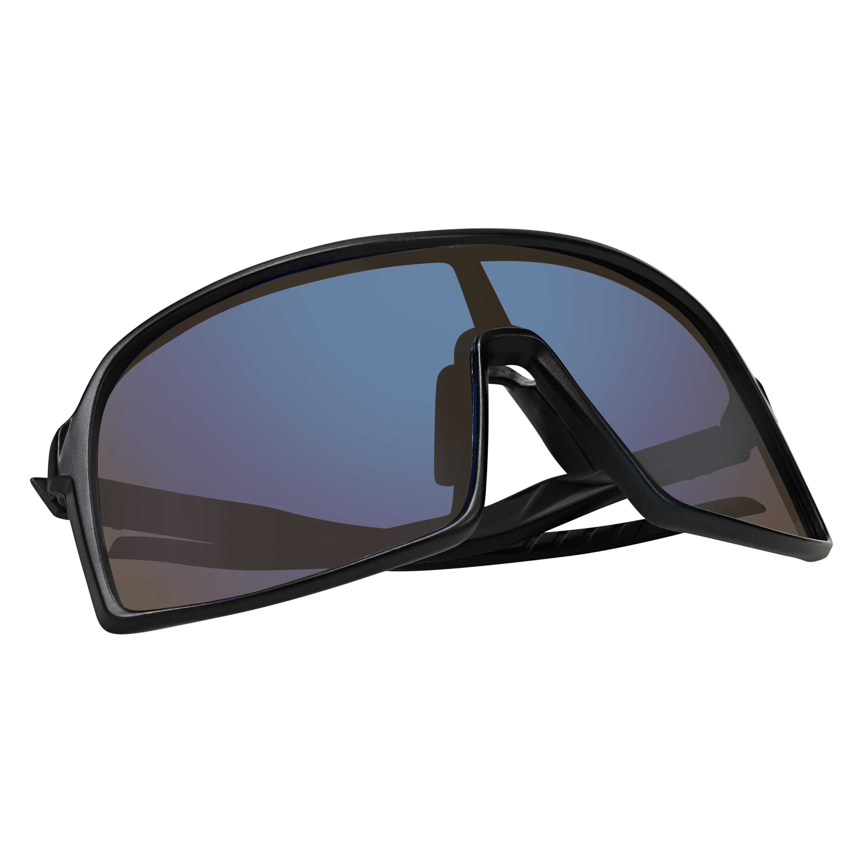 Mens Oversized Mirror Shield Sunglasses