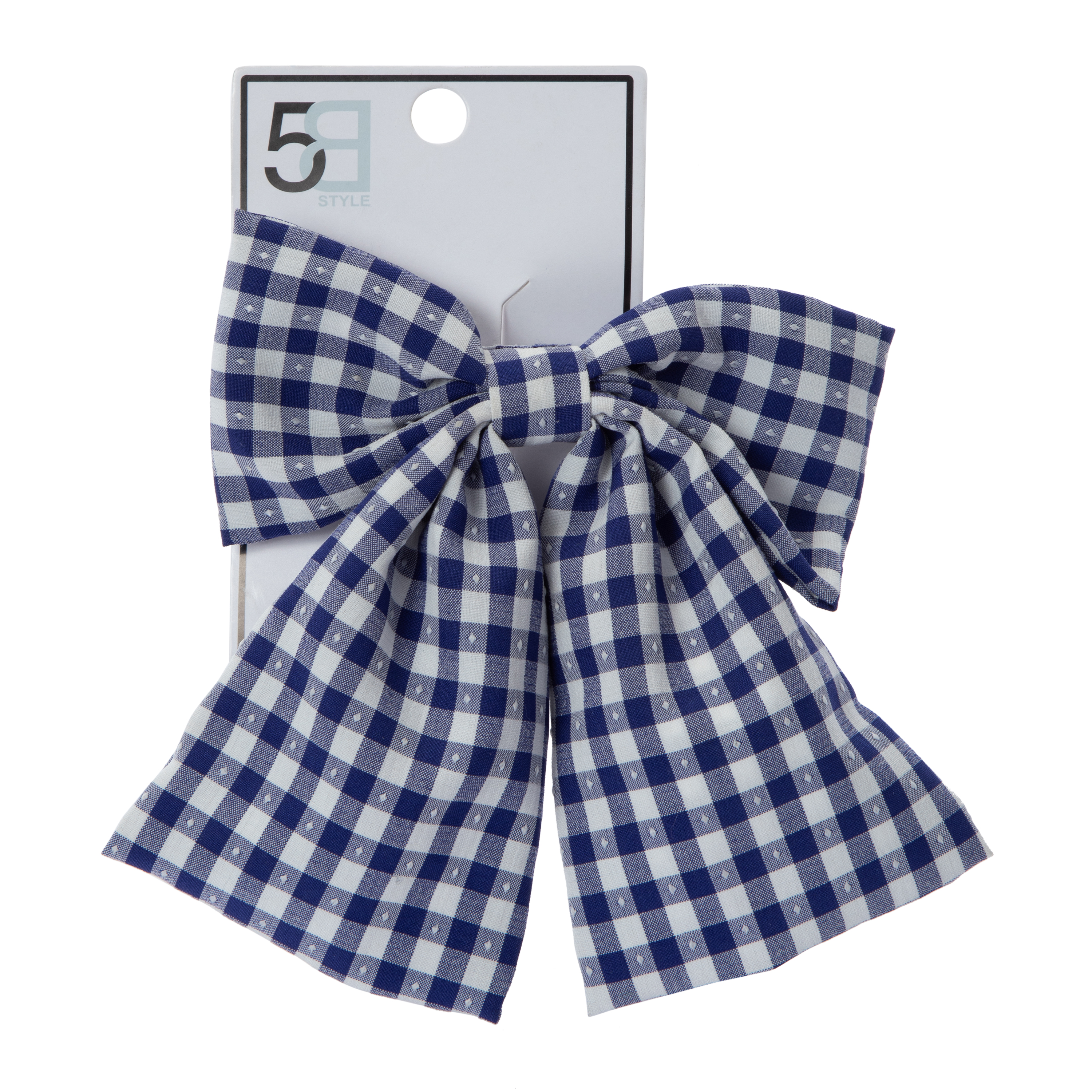 Gingham Checkered Bow Clip
