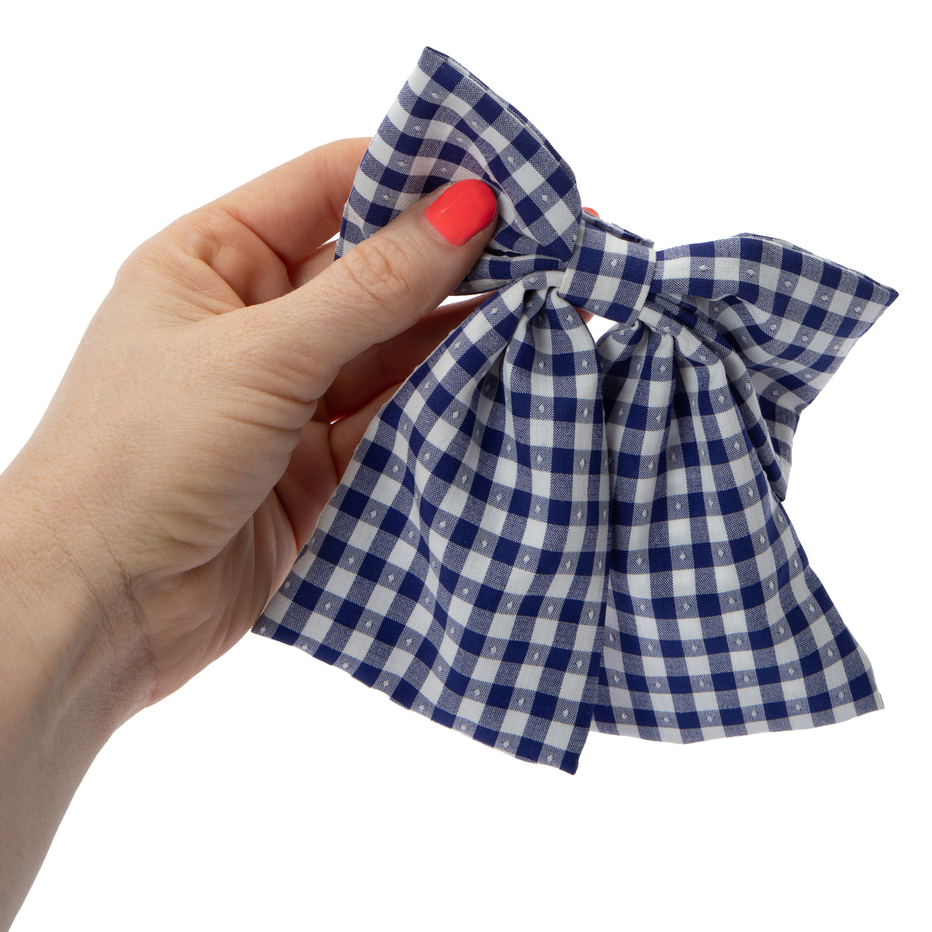 Gingham Checkered Bow Clip