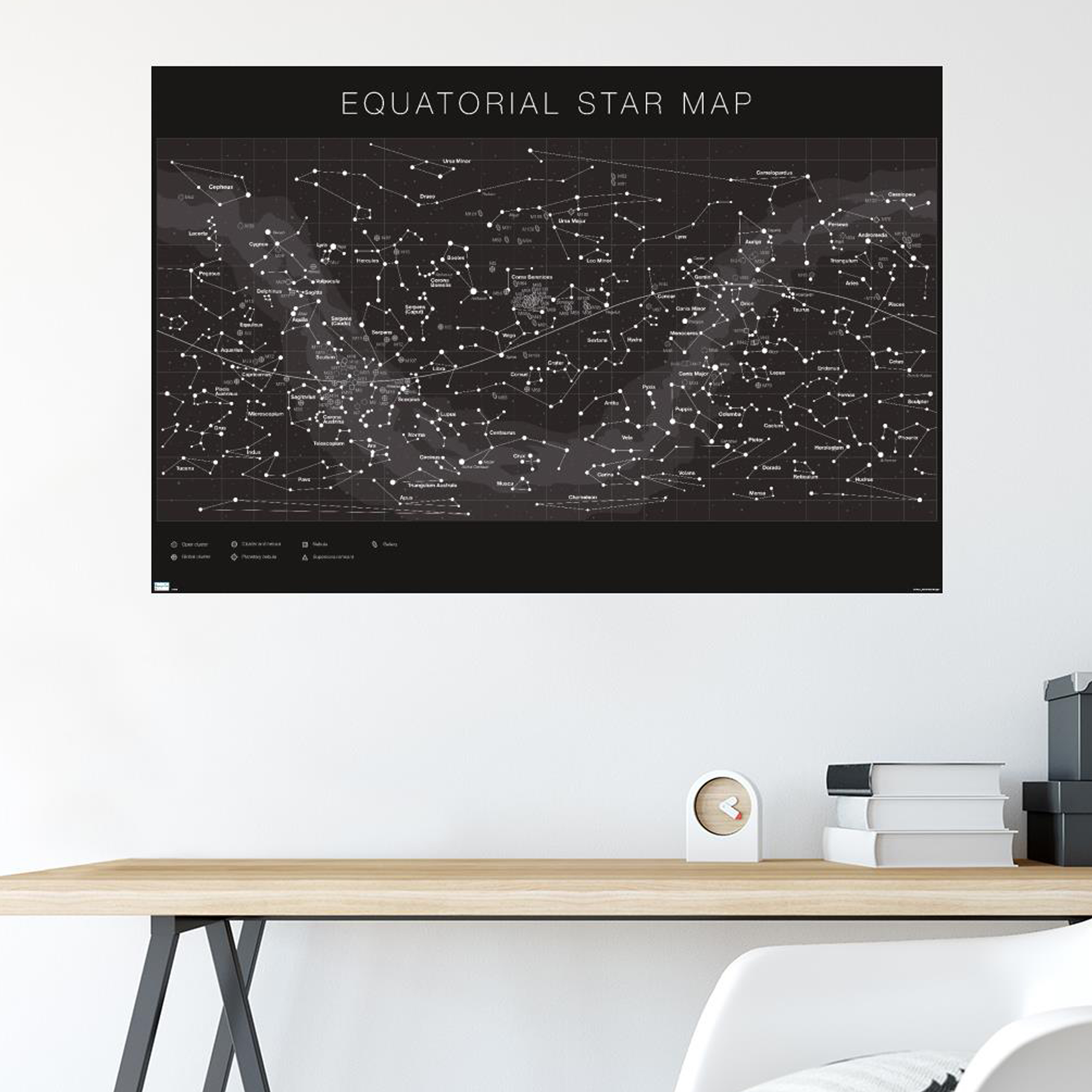Astrology Equatorial Star Map Poster 22.37in x 34in