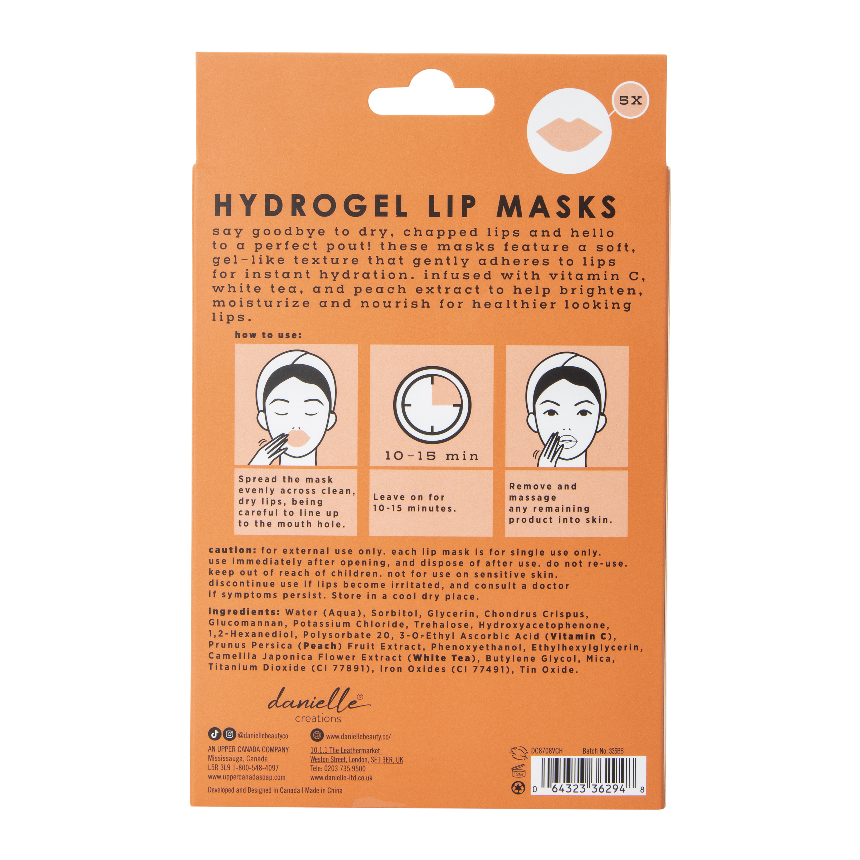 Vitamin C Lip Masks 5-Piece Set