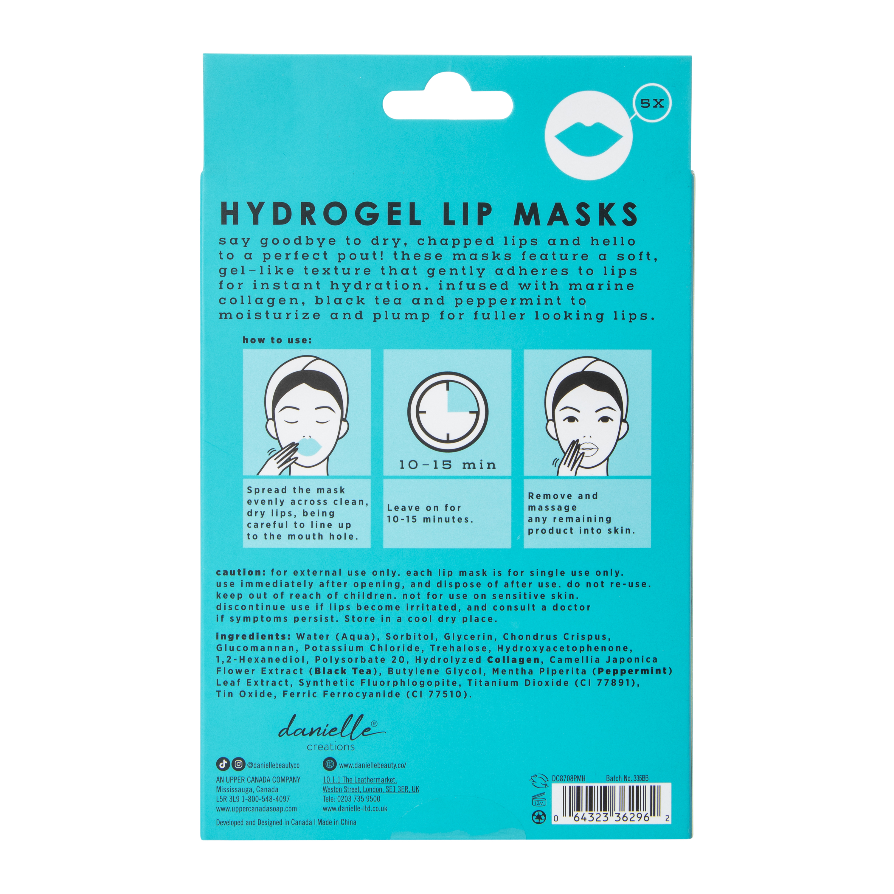 Peppermint Lip Masks 5-Piece Set