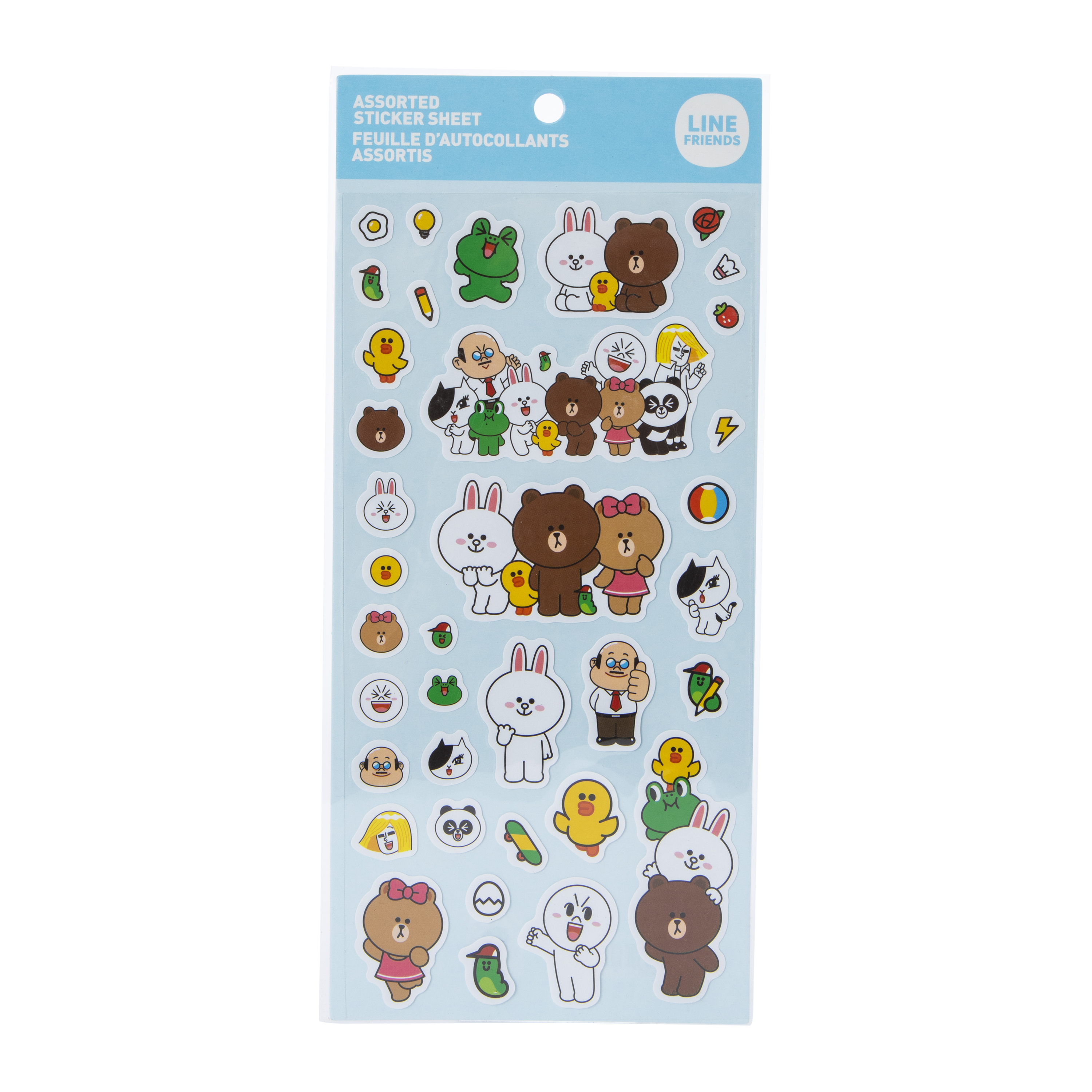 assorted line friends sticker sheet