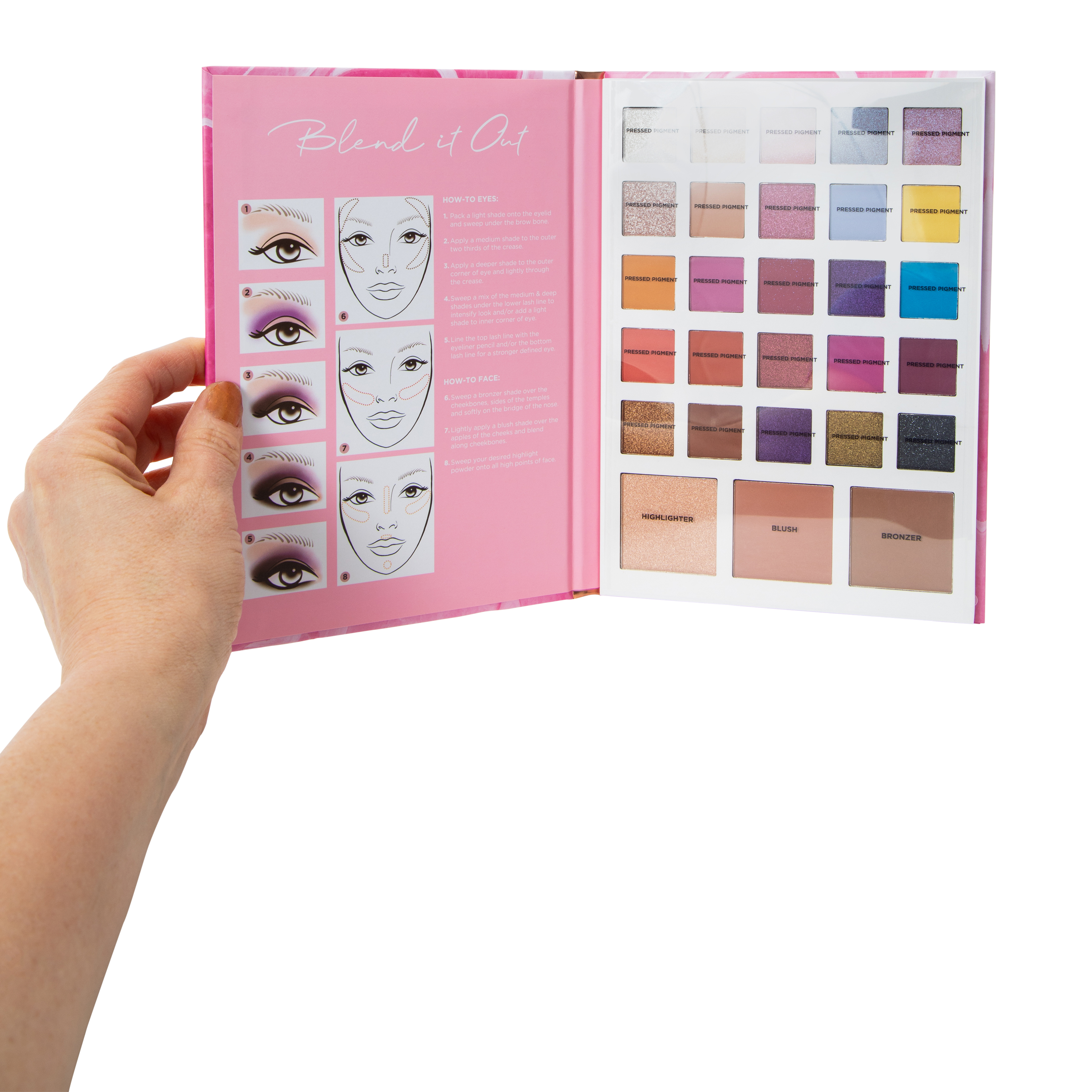 profusion beauty book eye & face palette 28-piece set