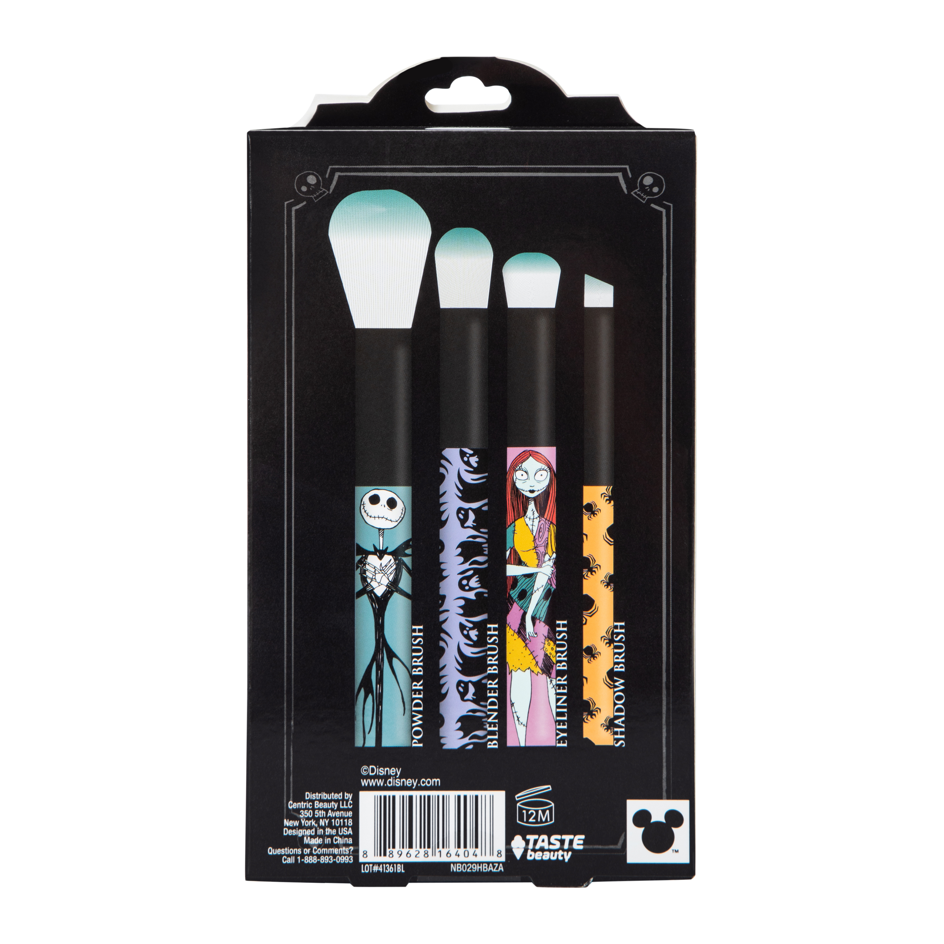 Disney Tim Burton's The Nightmare Before Christmas Cosmetic Brush Set 4-Piece