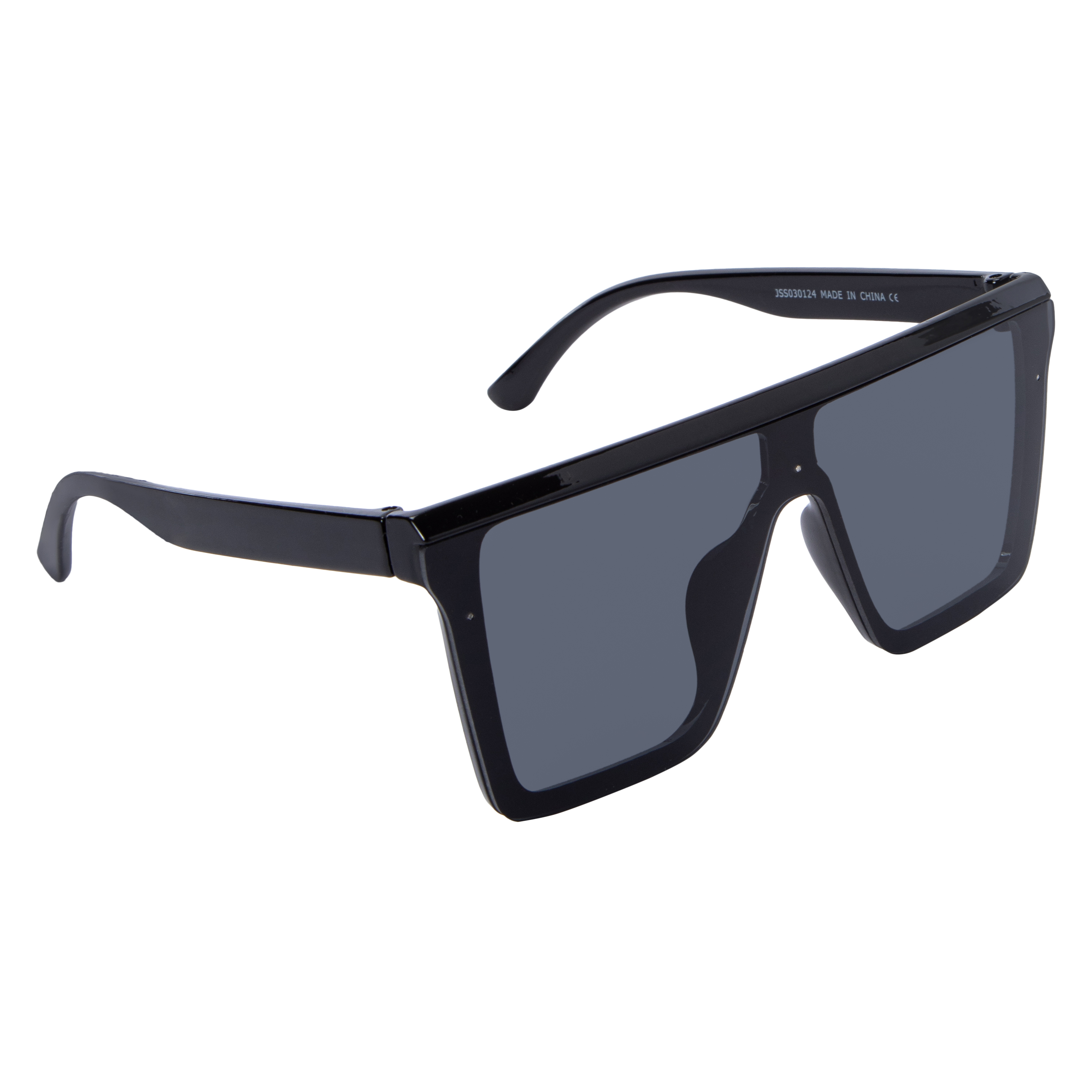 Mens Flat-Top Shield Sunglasses