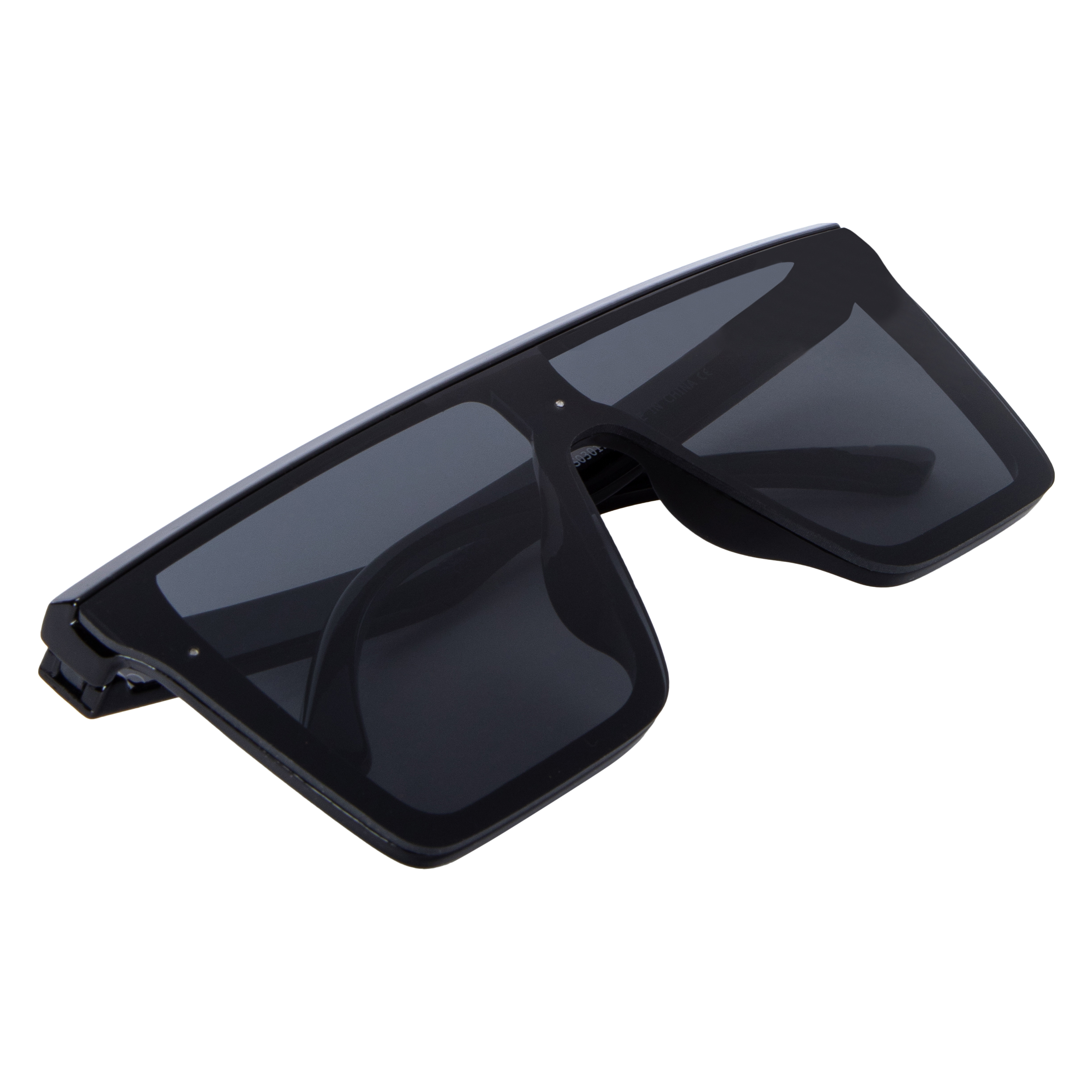 Mens Flat-Top Shield Sunglasses