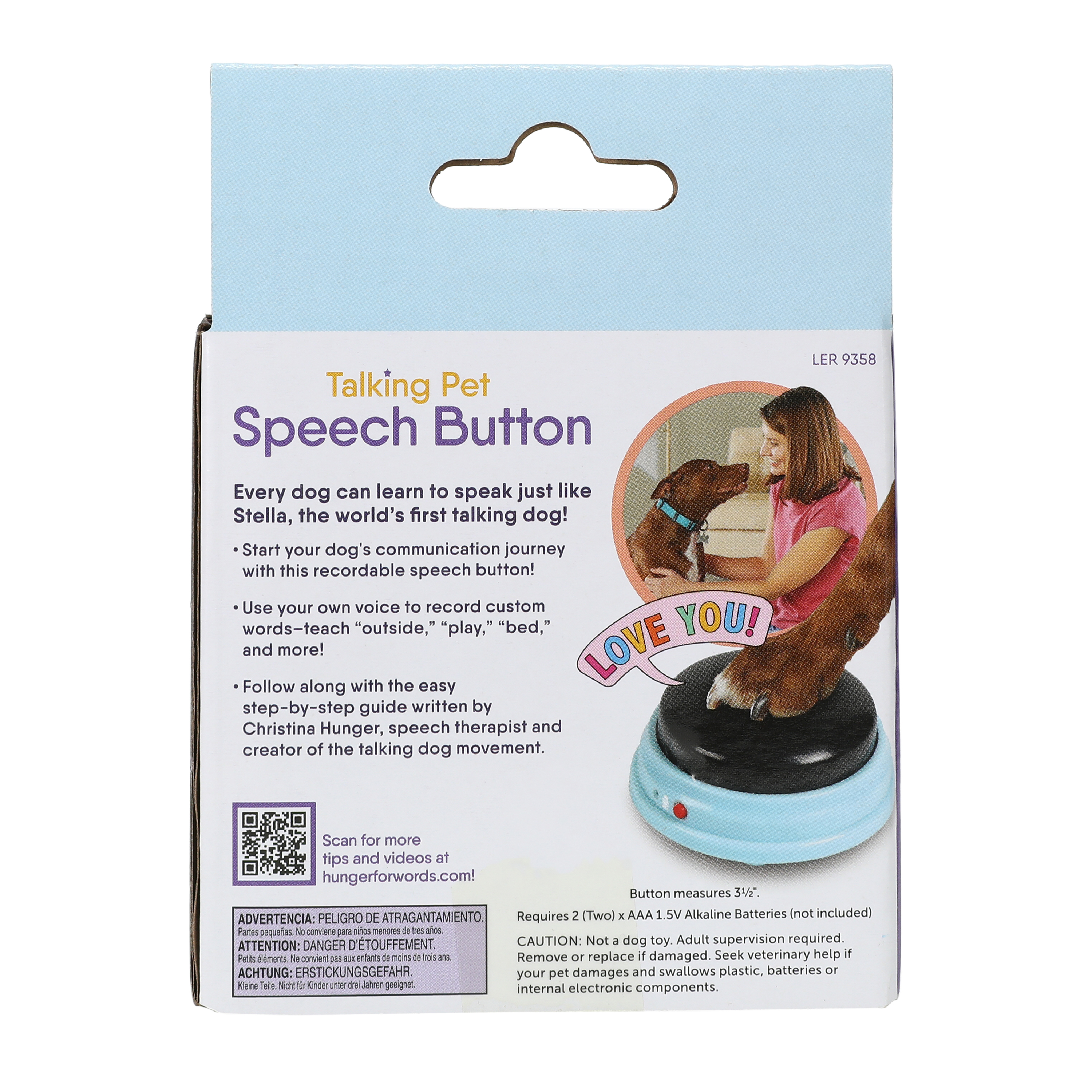 Hunger For Words™ Talking Pet Speech Button