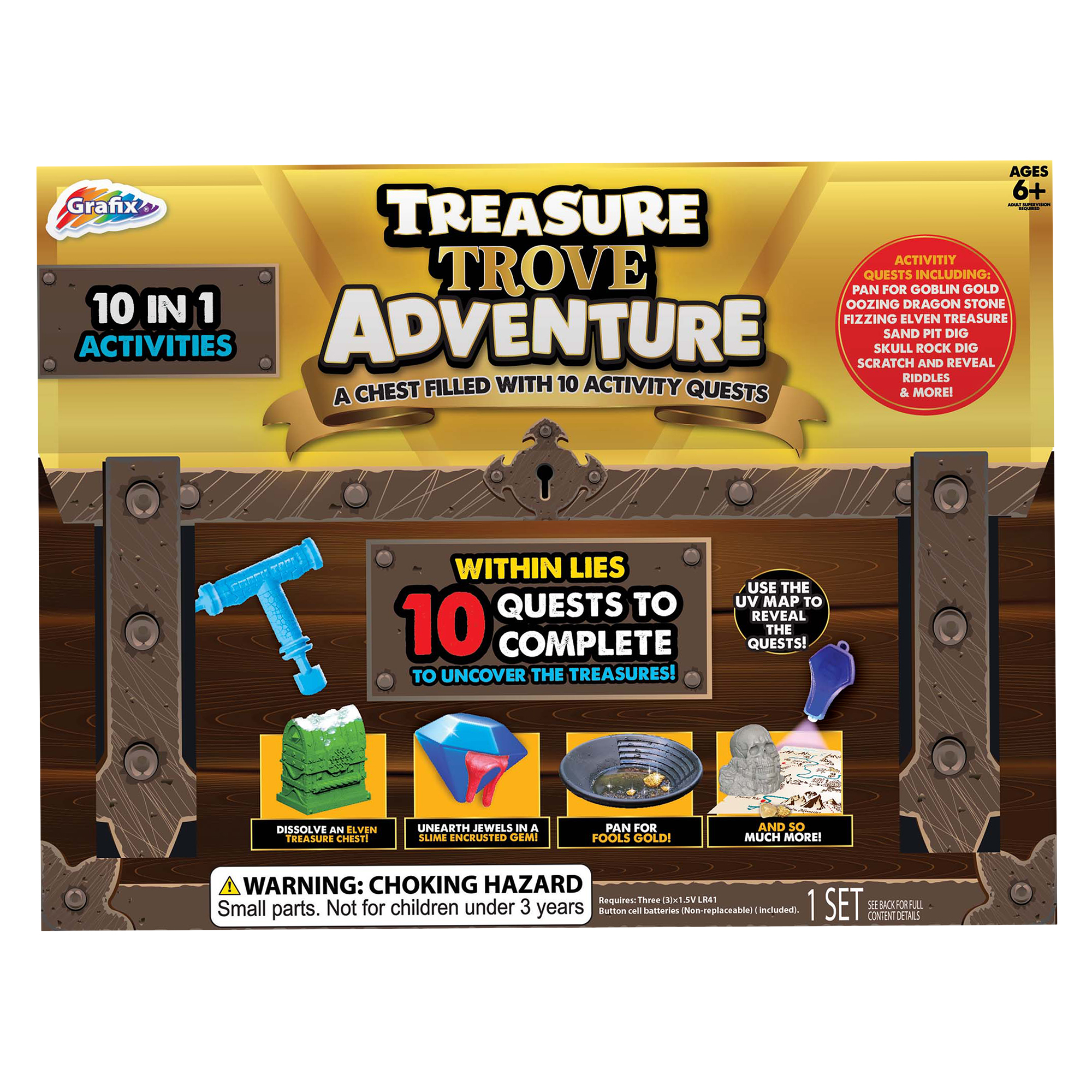 Treasure Trove Adventure 10-In-1 Activity Chest | Five Below