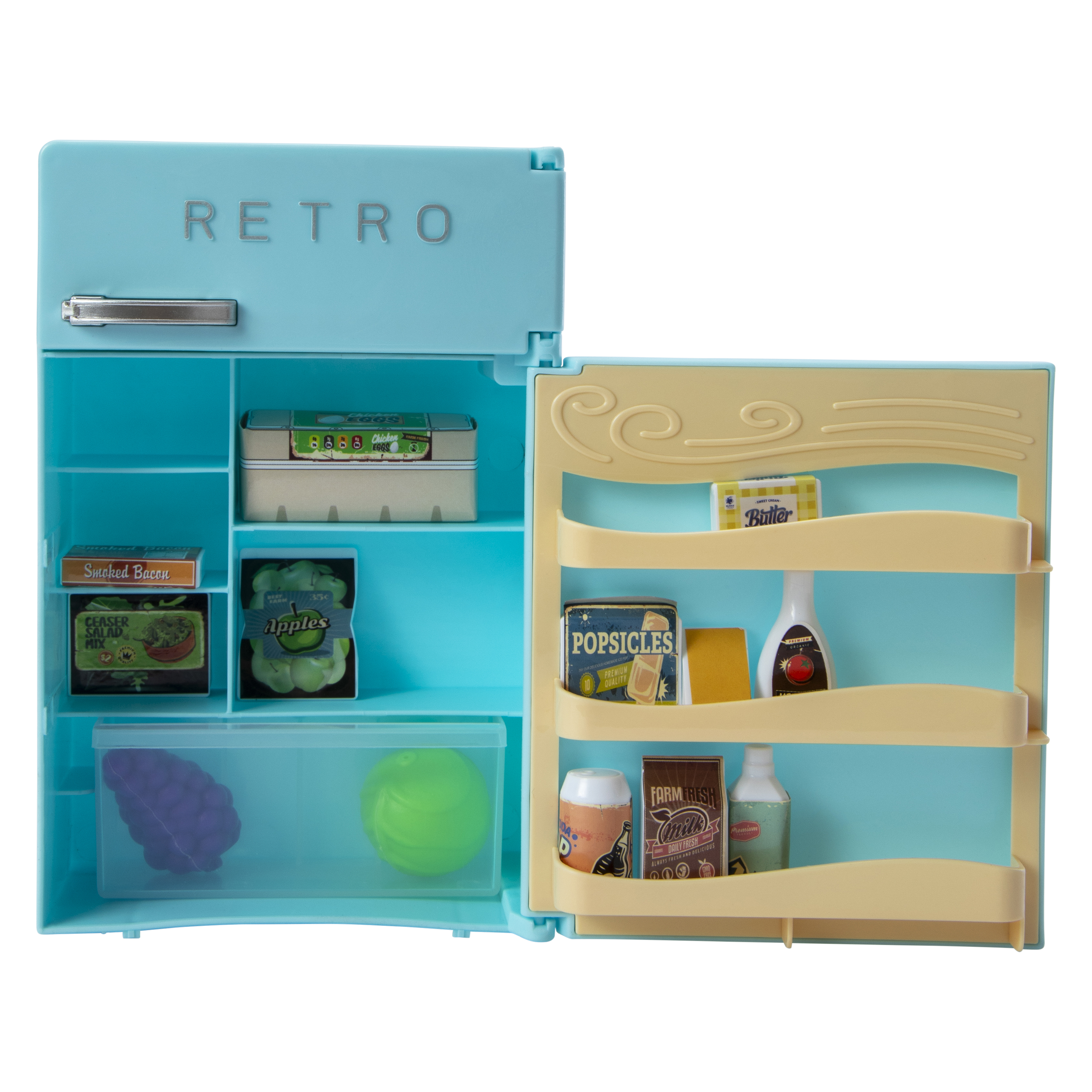 Teeny Tinies Retro Refrigerator 16-Piece Set