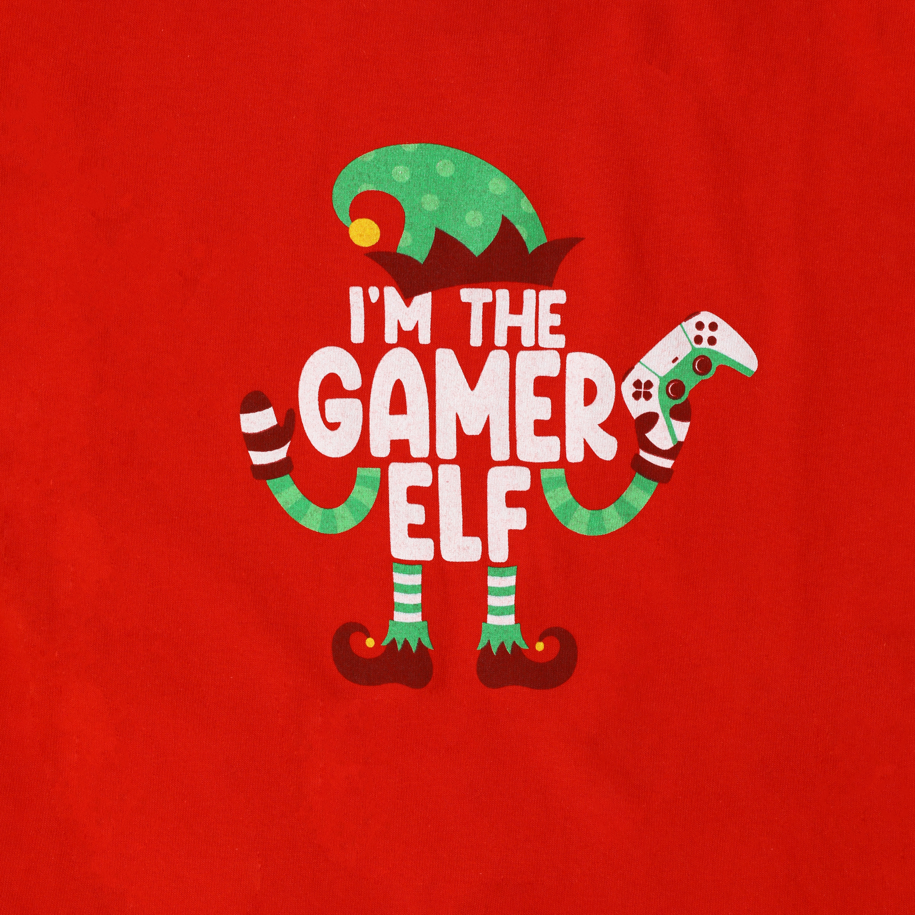 Kid's Gamer Elf Family Christmas Graphic Tee