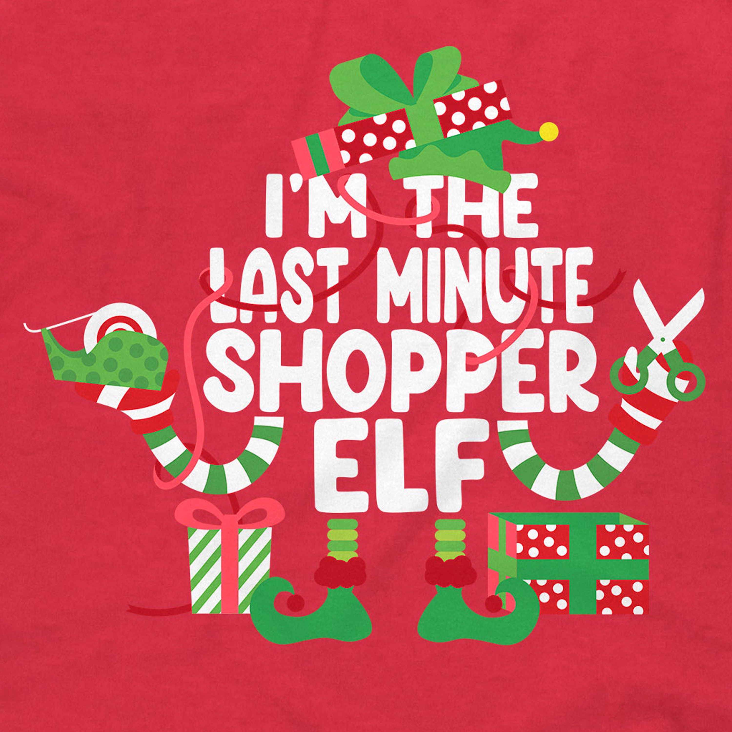 Shopper Elf Family Christmas Graphic Tee