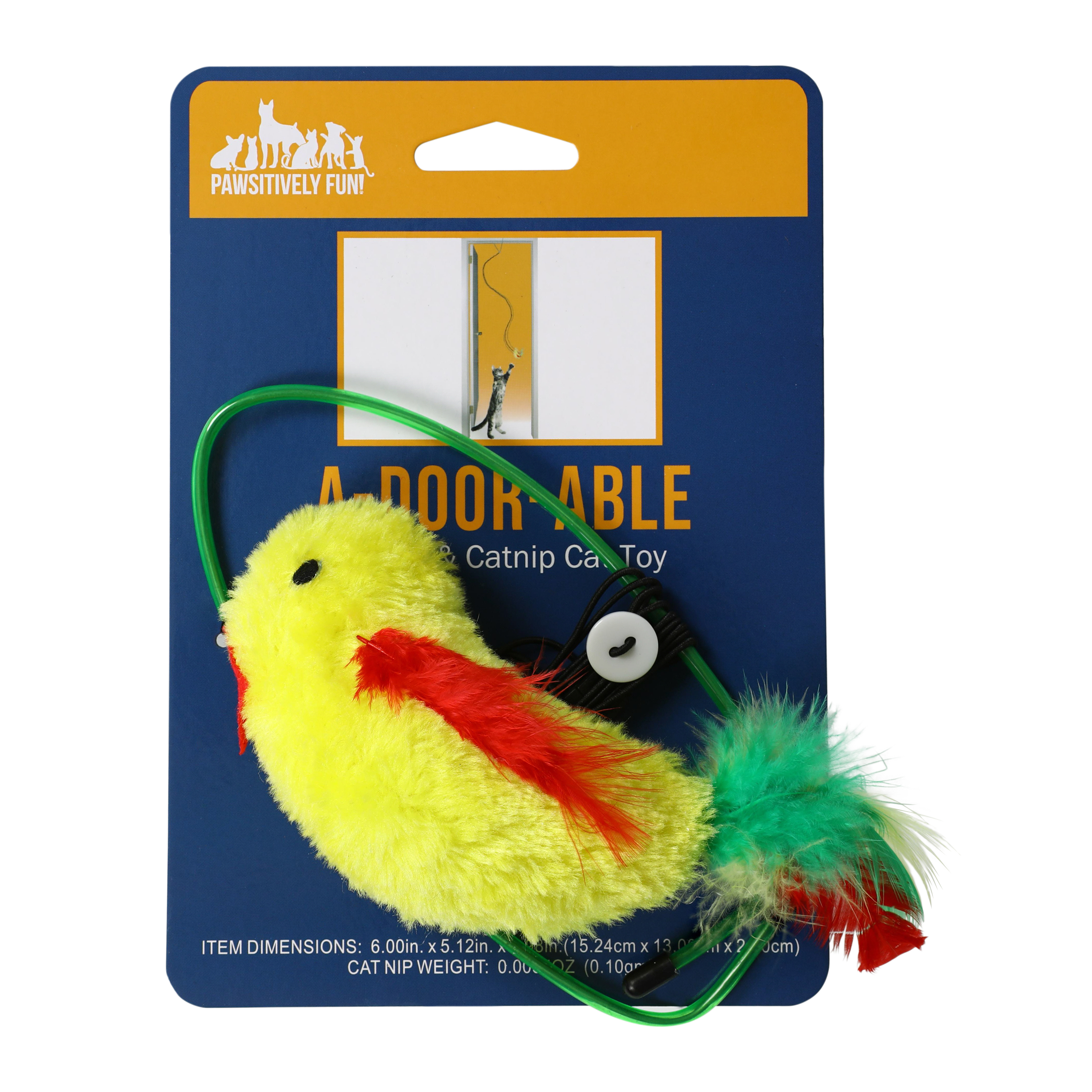 Door Hanging Bird Toy With Catnip