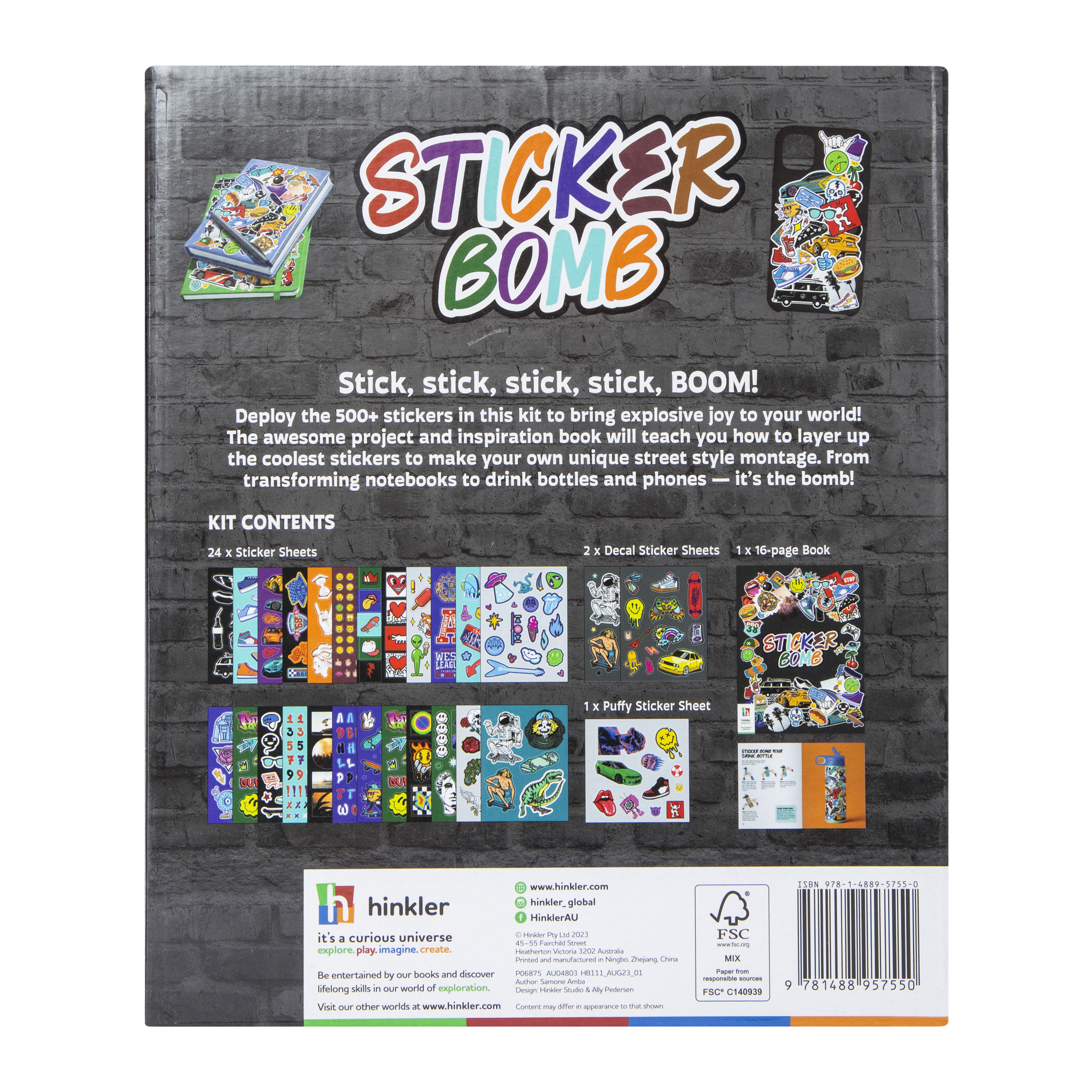 Kaleidoscope Sticker Bomb With 500+ Stickers & Book