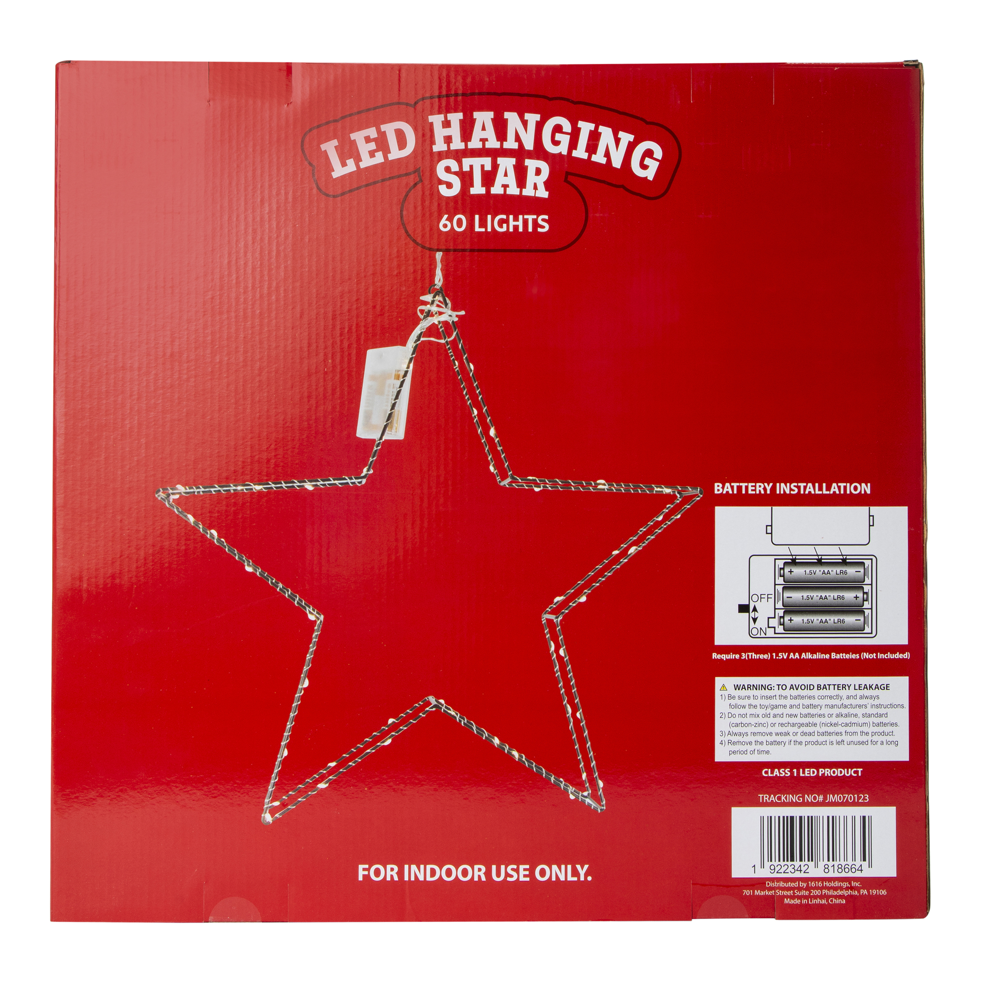 LED hanging star 18in