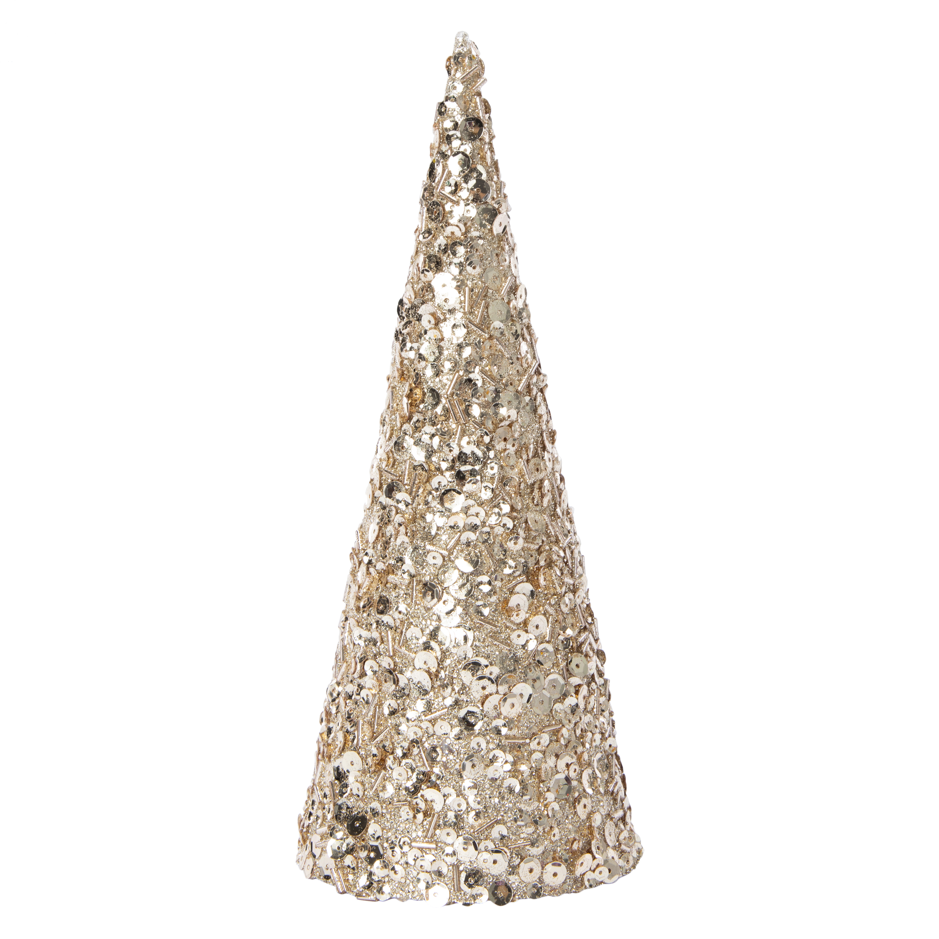 Sequin Cone Christmas Tree 9in