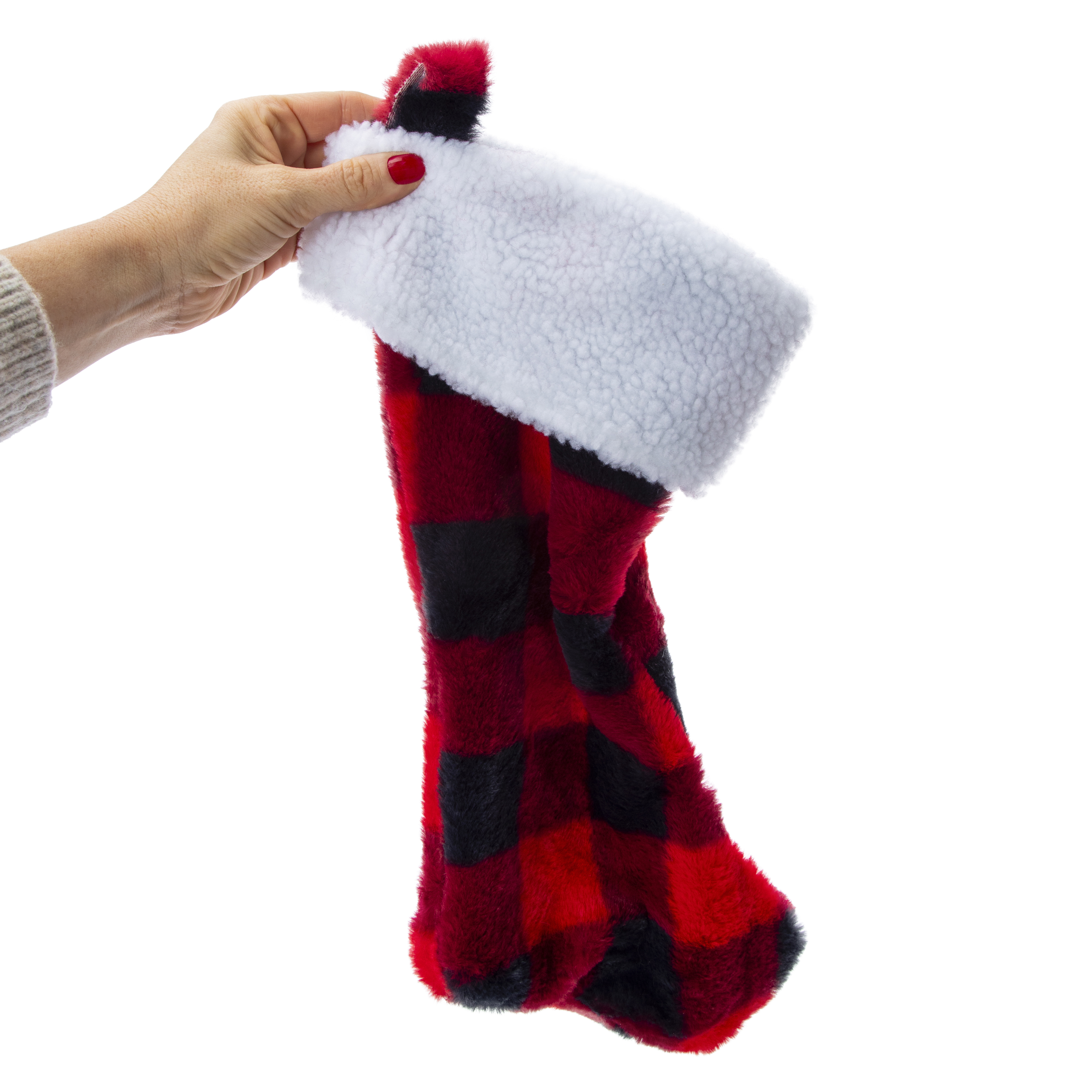 plaid christmas stocking