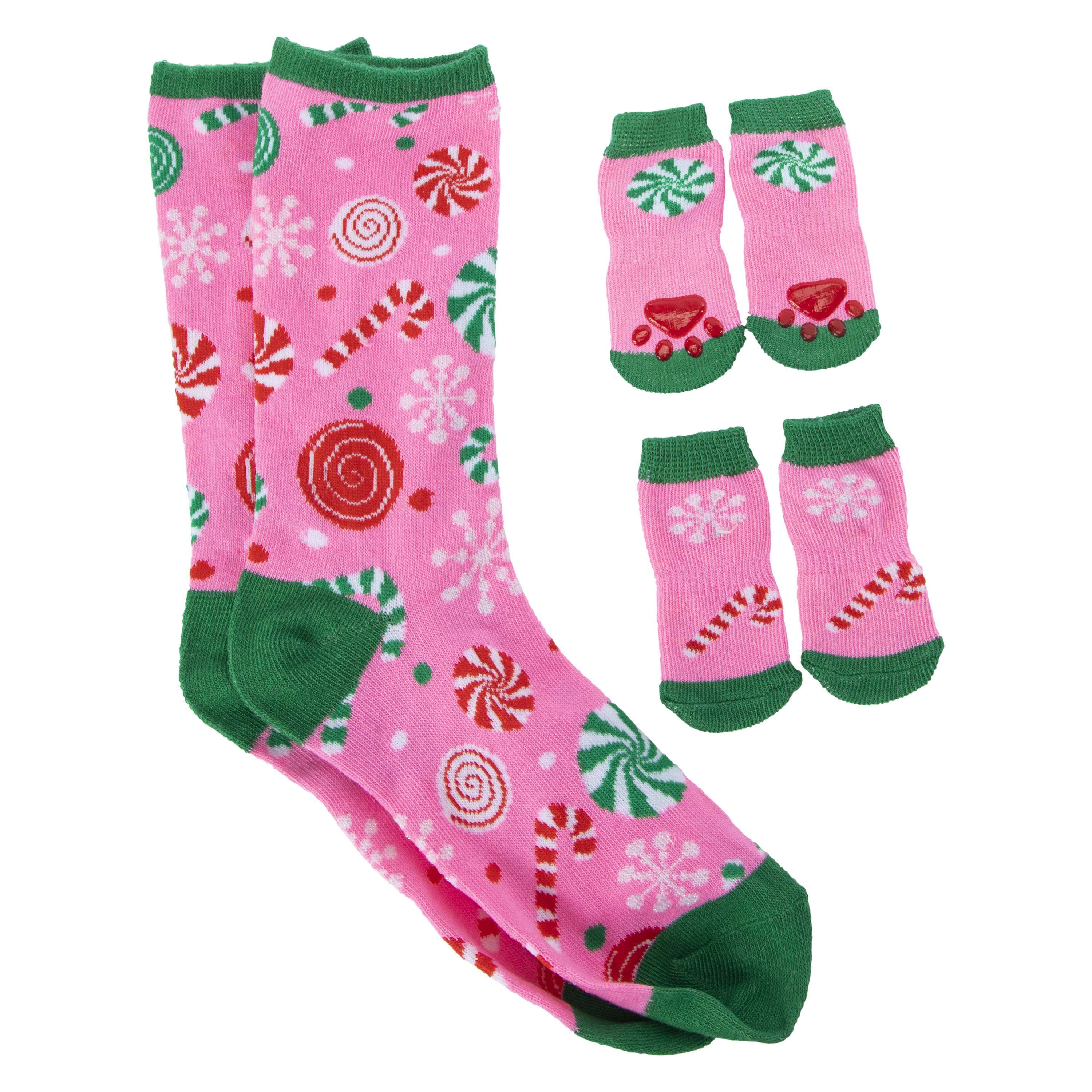 Ladies Pet & Owner Matching Holiday Socks Set