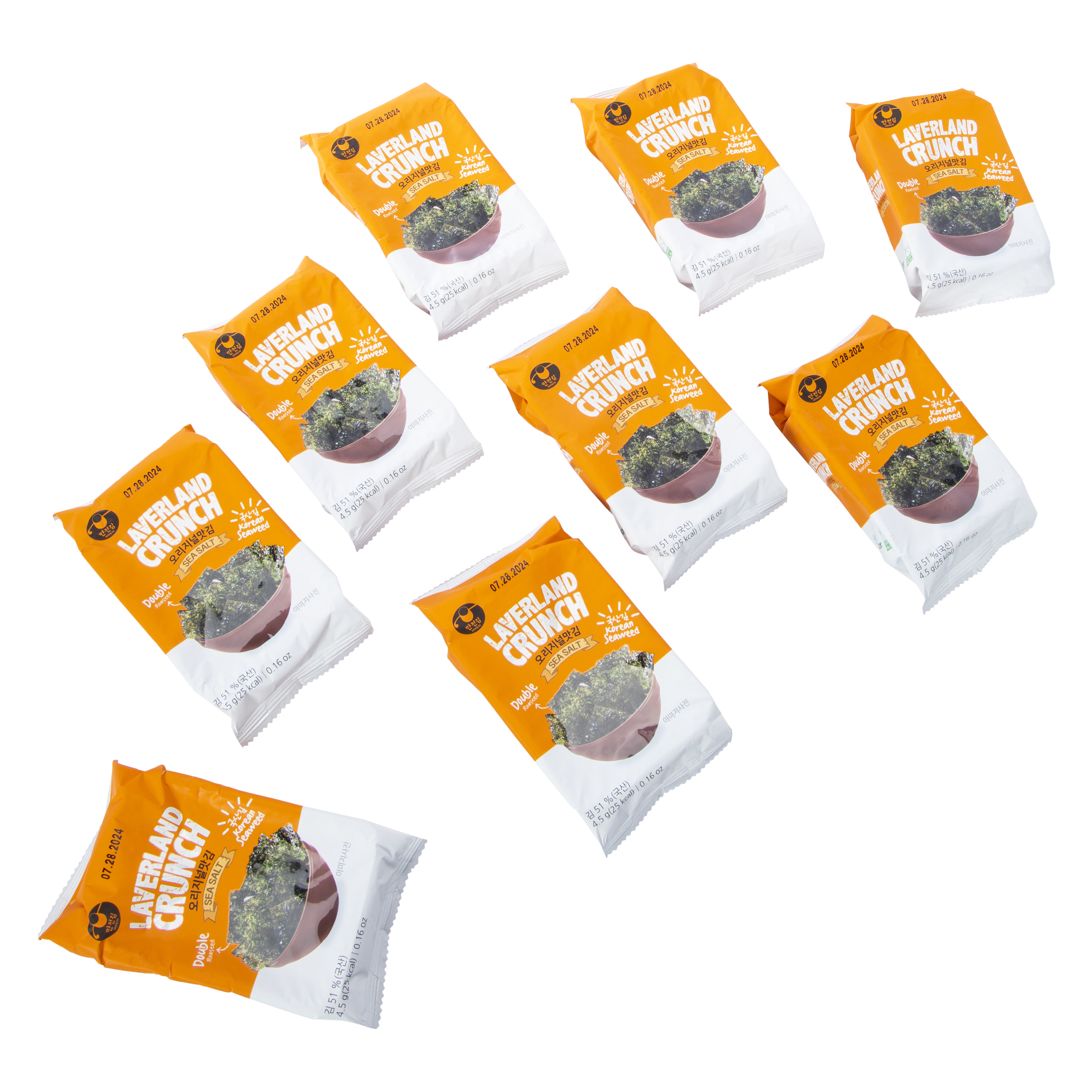 laverland crunch wasabi roasted seaweed 1.43oz