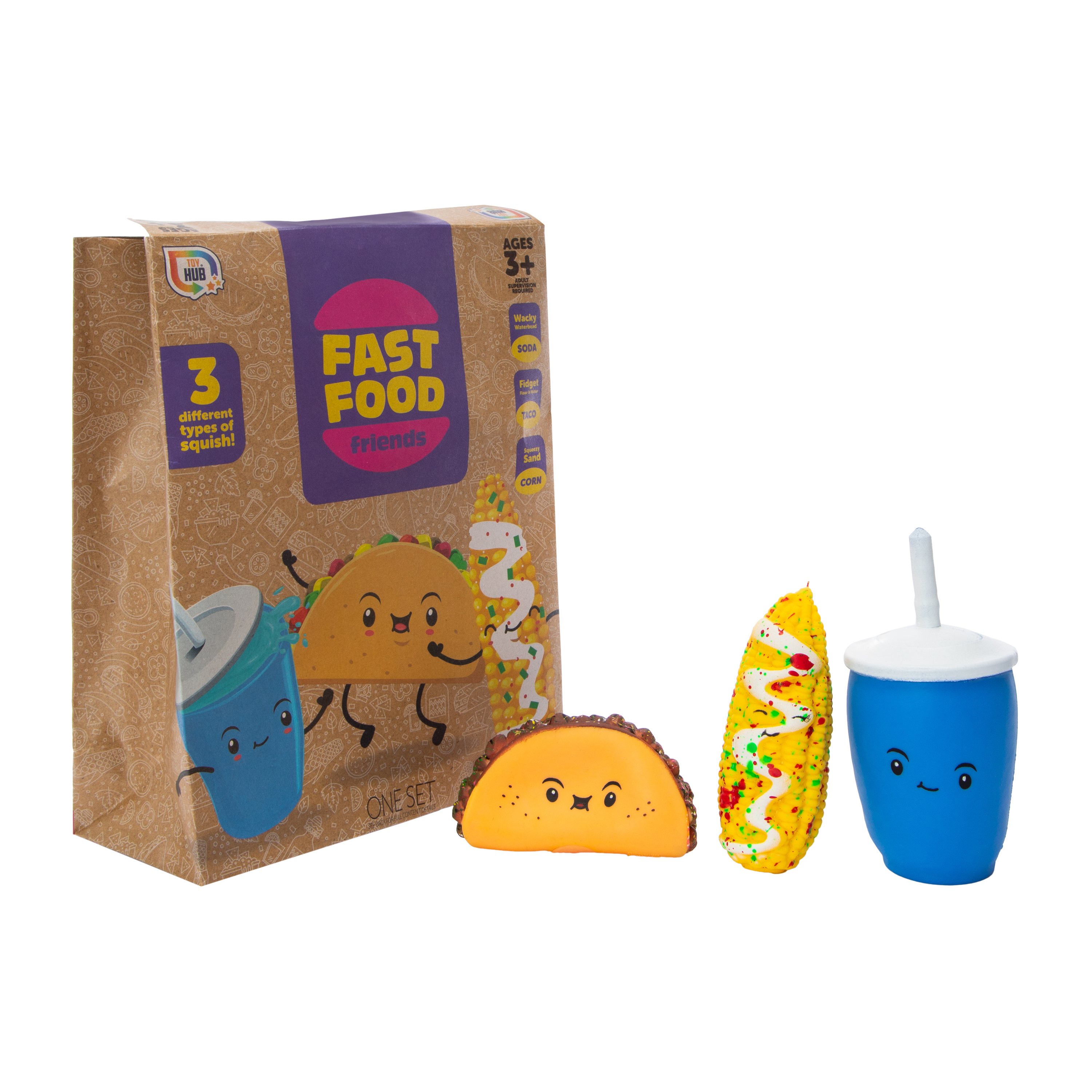Fast Food Friends Food Squishy 3-Pack | Five Below