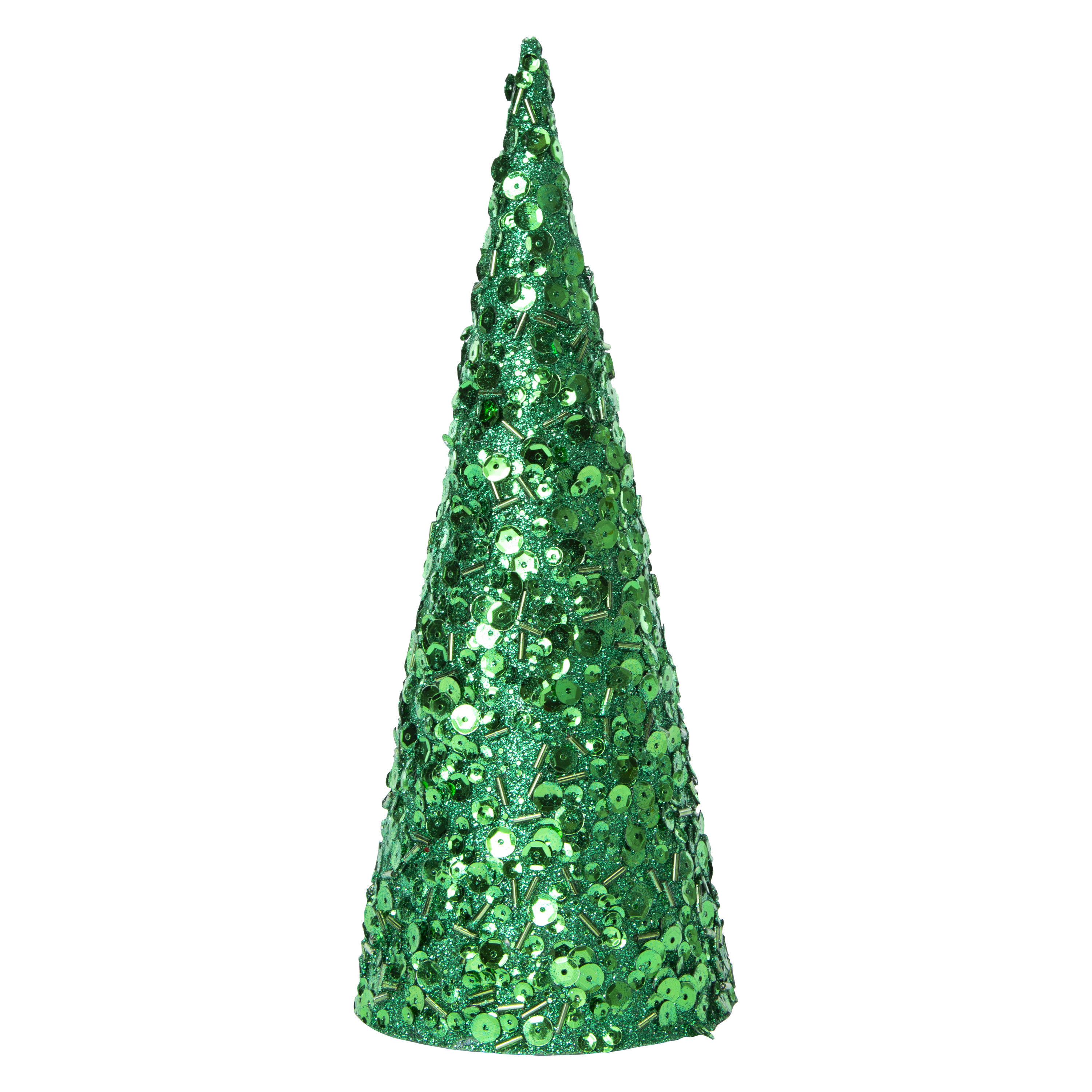 Sequin Cone Christmas Tree 9in