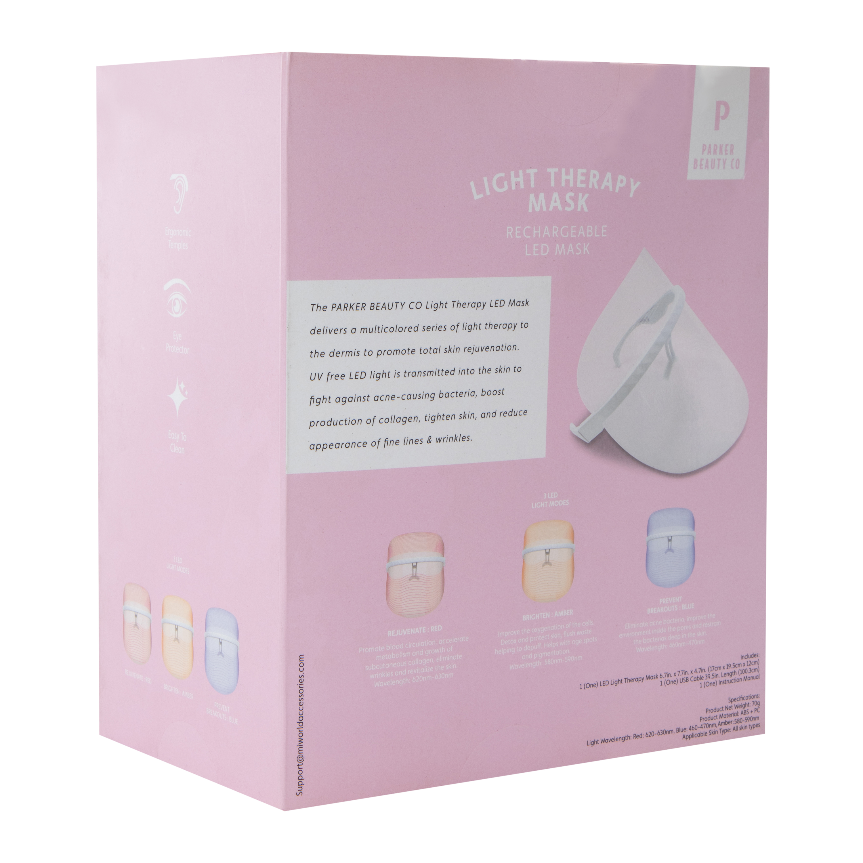 Rechargeable LED Light Therapy Mask