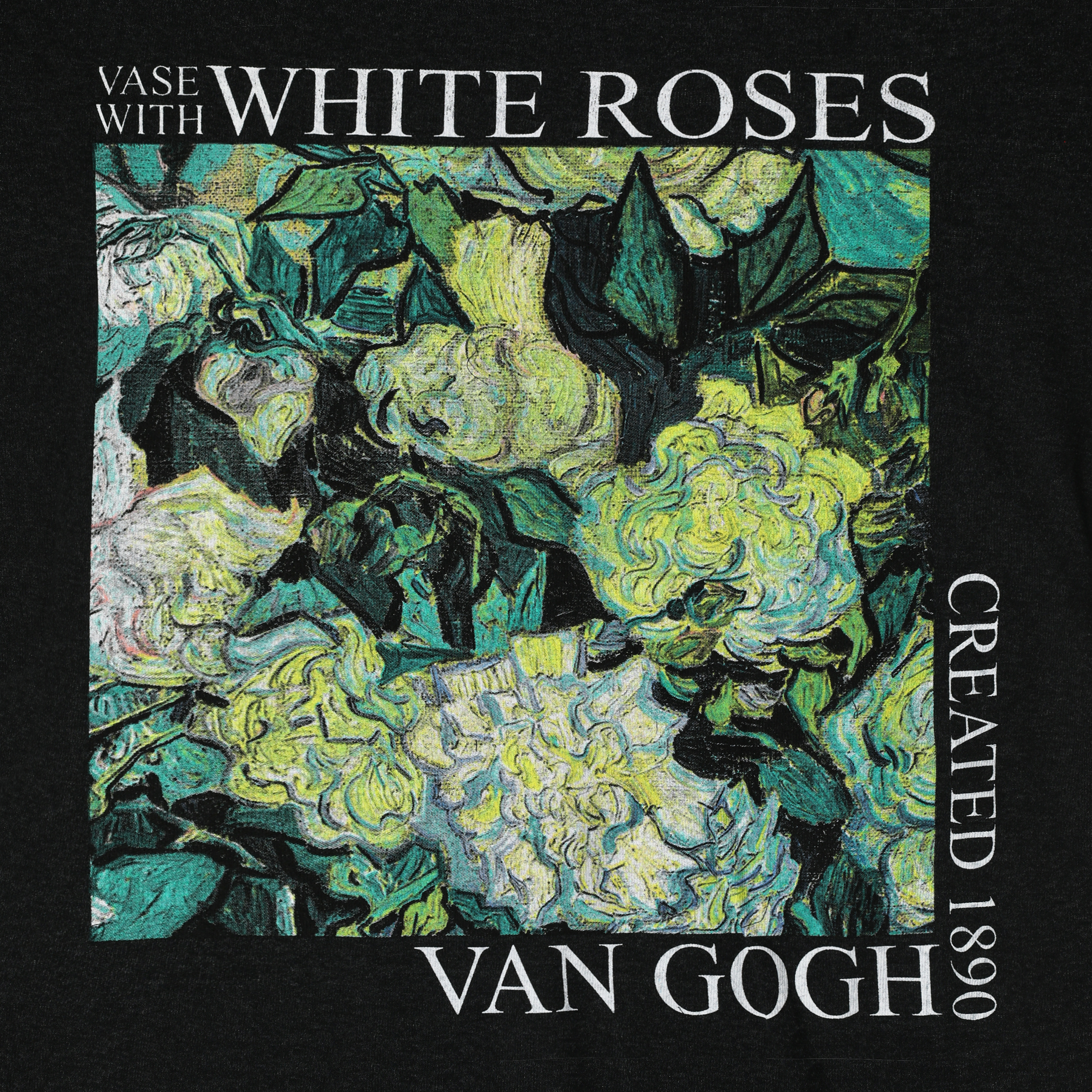 Vincent Van Gogh Vase With White Roses Graphic Tee