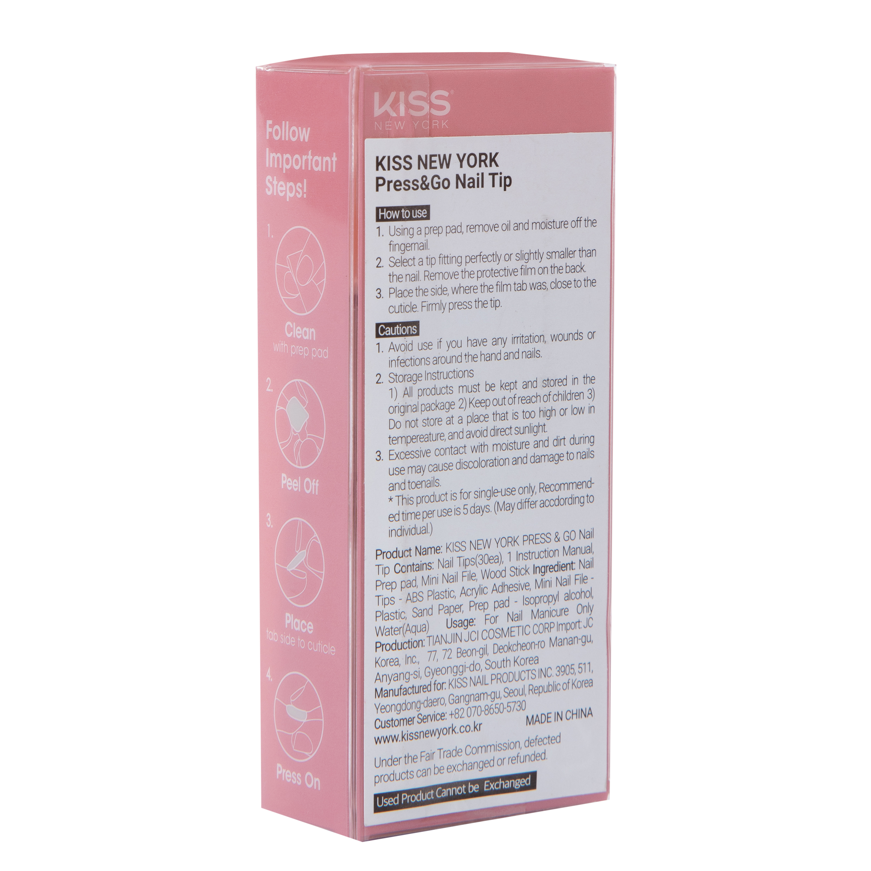 Kiss® Press & Go One-Step Gel Nail Fake Nails
