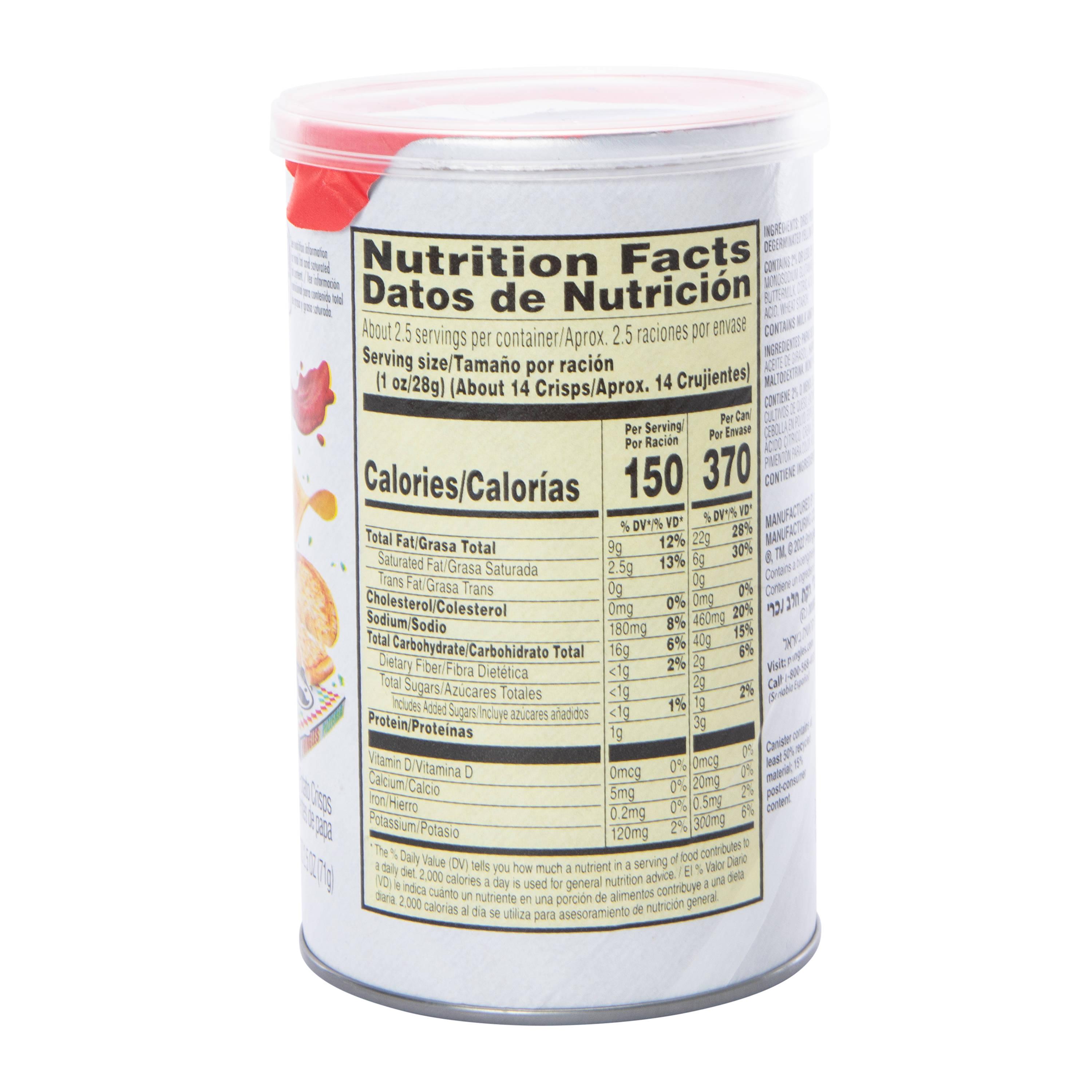 Pringles® Grab N' Go Pizza Flavored Potato Crisps 2.5oz