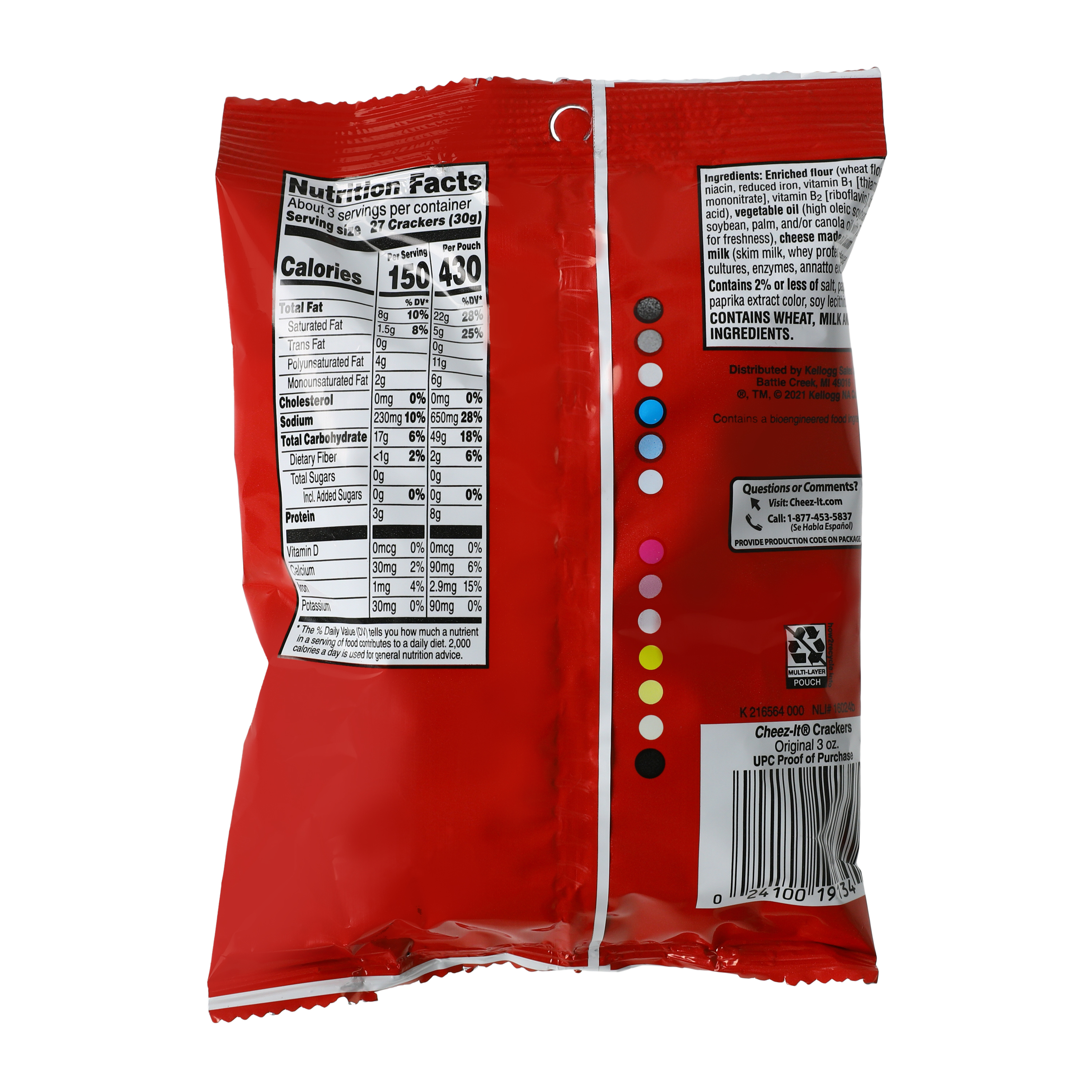 Cheez-It® Original Baked Snack Crackers 3oz