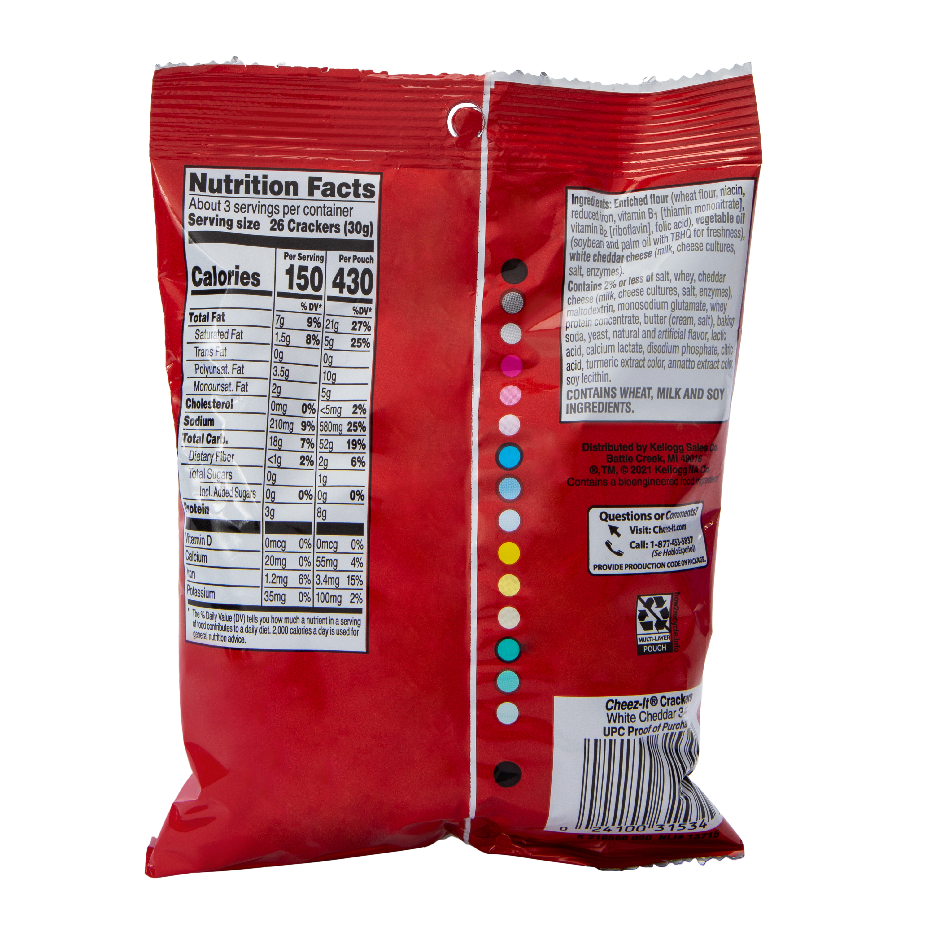 Cheez-It® White Cheddar Baked Snack Crackers 3oz