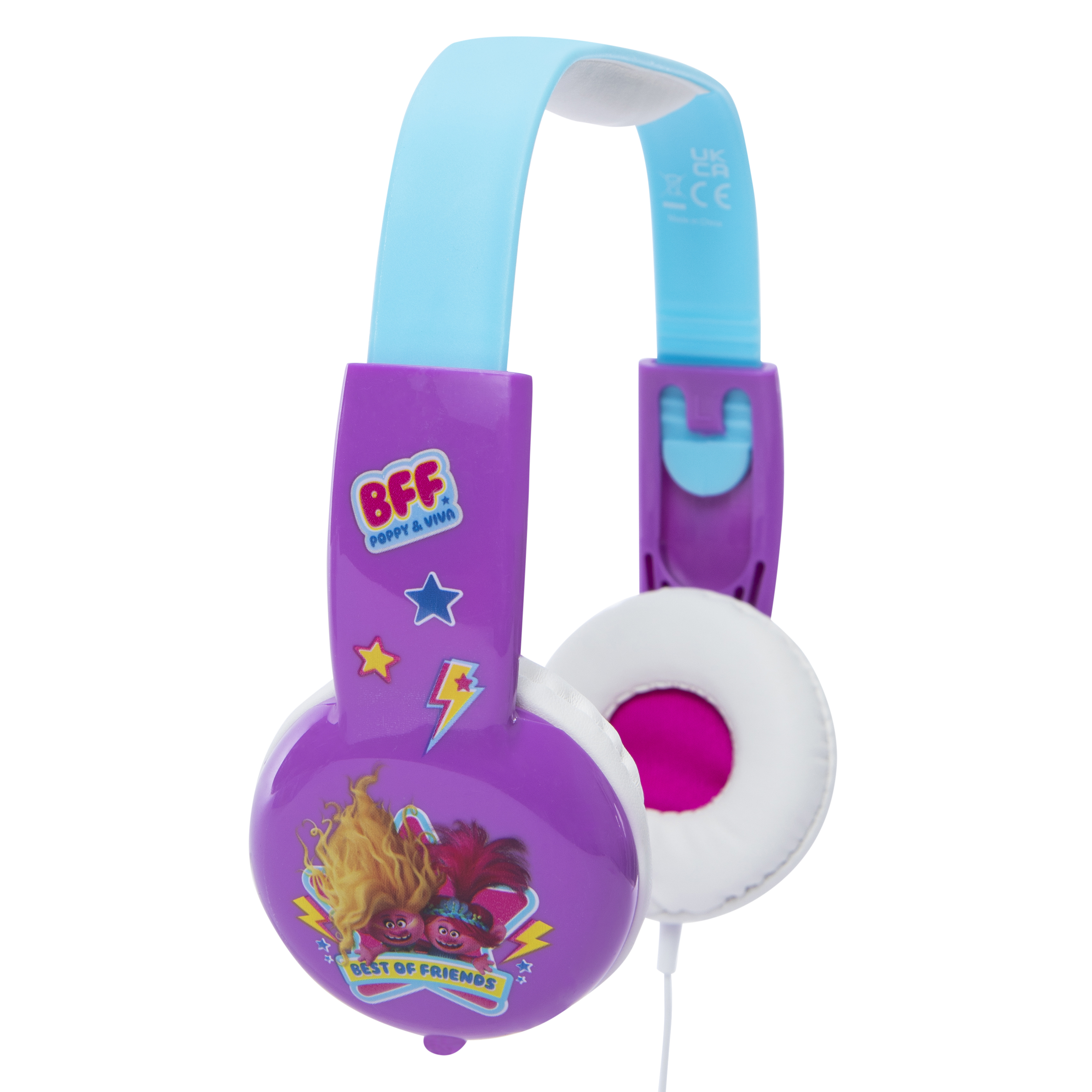 DreamWorks® Trolls™ Kid-Safe Wired Headphones With Mic
