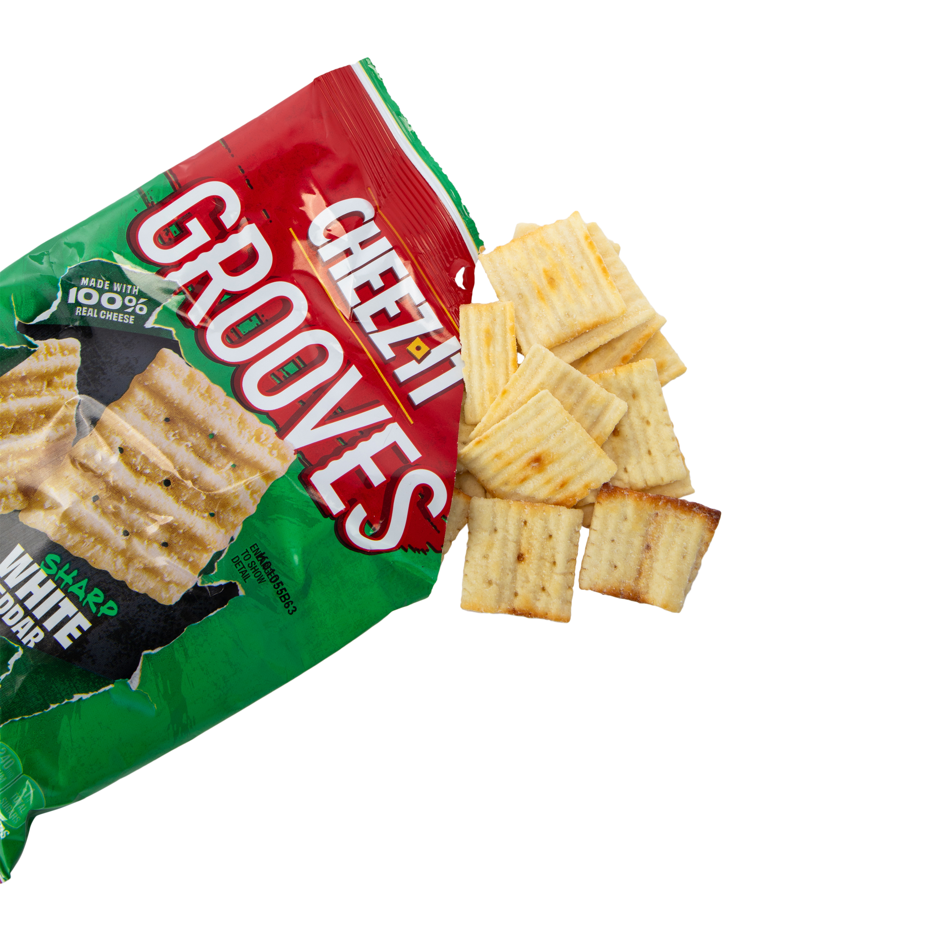 Cheez-It® Grooves White Cheddar Crunchy Snack Crackers 3.25oz