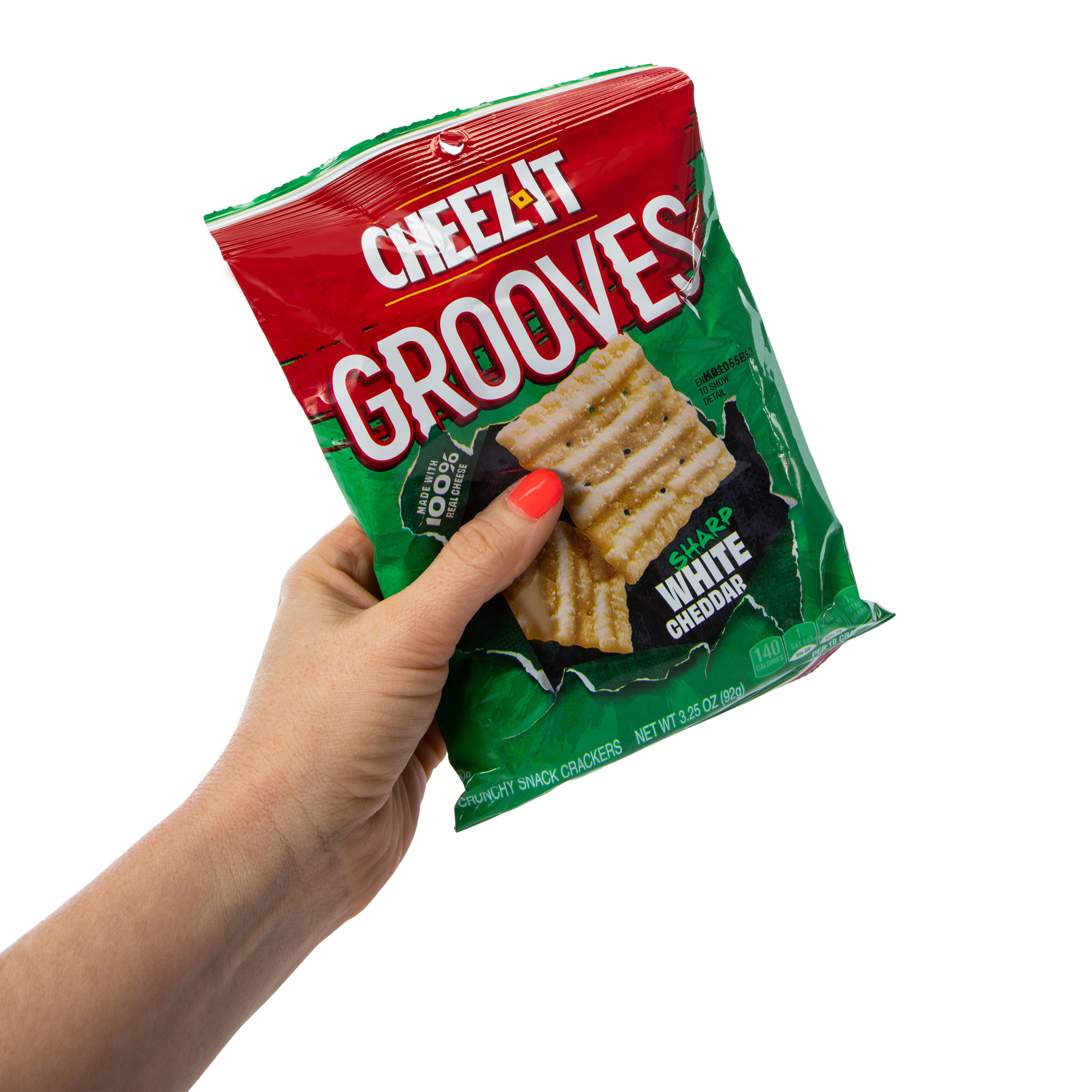 Cheez-It® Grooves White Cheddar Crunchy Snack Crackers 3.25oz